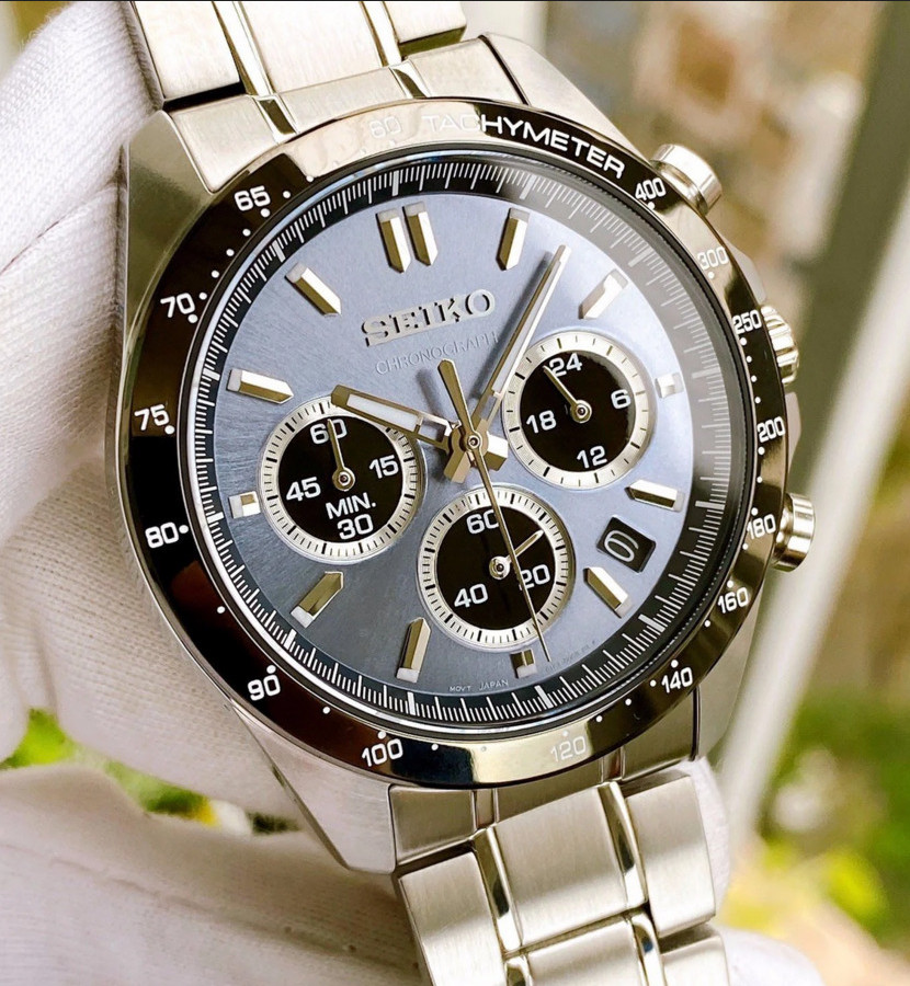 Seiko Spirit SBTR027 Chronograph Blue Dial Stainless Steel Men's Watch