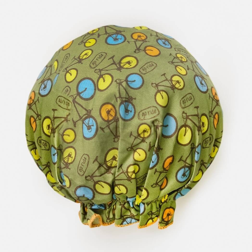 Spa Sister Bouffant Shower Cap, Bicycles Spa Sister Bouffant Shower Cap, Bicycles