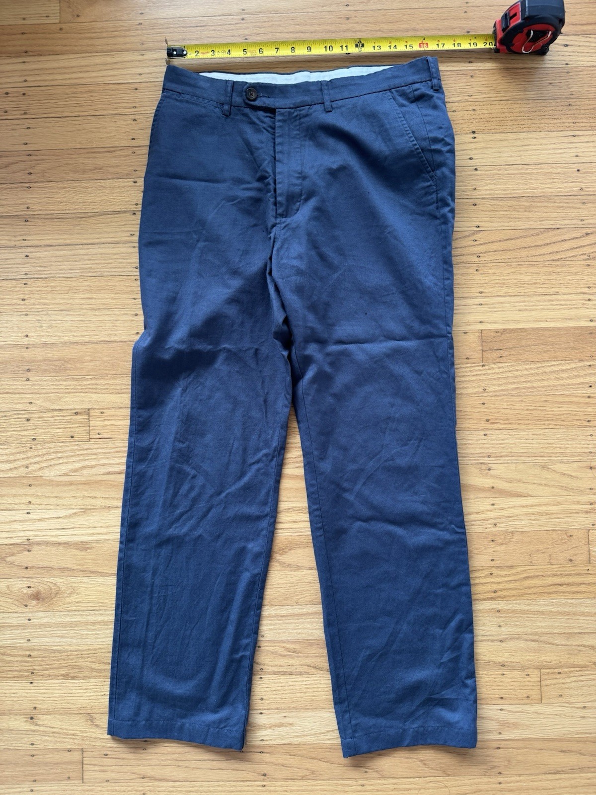 Spier And Mackay Linen Blend High Rise Blue Chino Pants Men’s 33 Spier And Mackay Linen Blend High Rise Blue Chino Pants Men’s 33