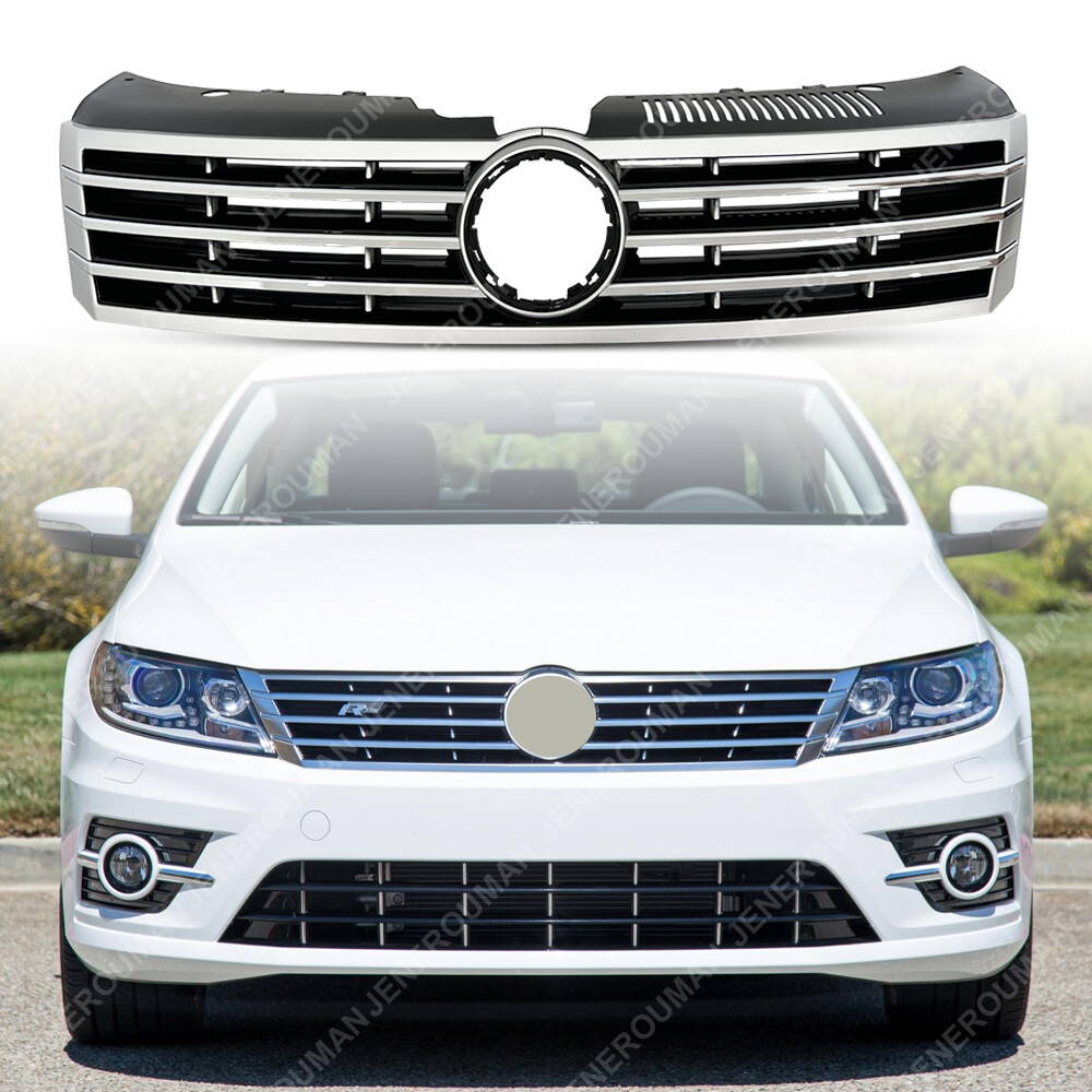 Chrome Grille For 2013 2014 2015 2016 17 Volkswagen CC Front Bumper Upper Grill