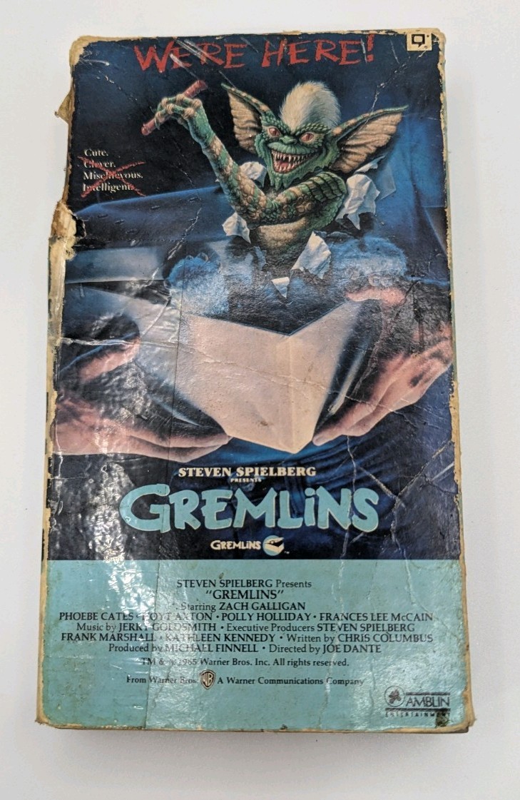 Gremlins VHS 1985 Steven Spielberg Phoebe Cates 80s Horror Comedy Film Rare HTF