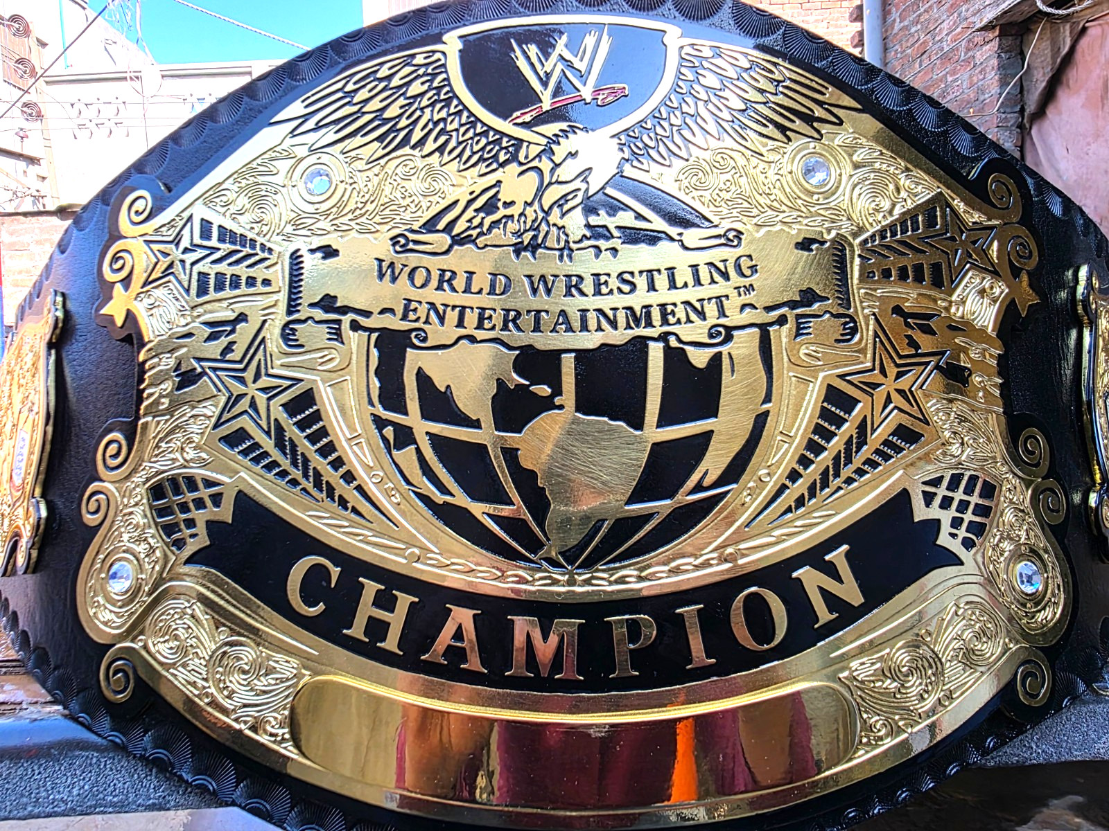 UNDISPUTED OLD V2 CHAMPIONSHIP BELT WRESTLING REPLICA TITLE 4MM BRASS ADULT