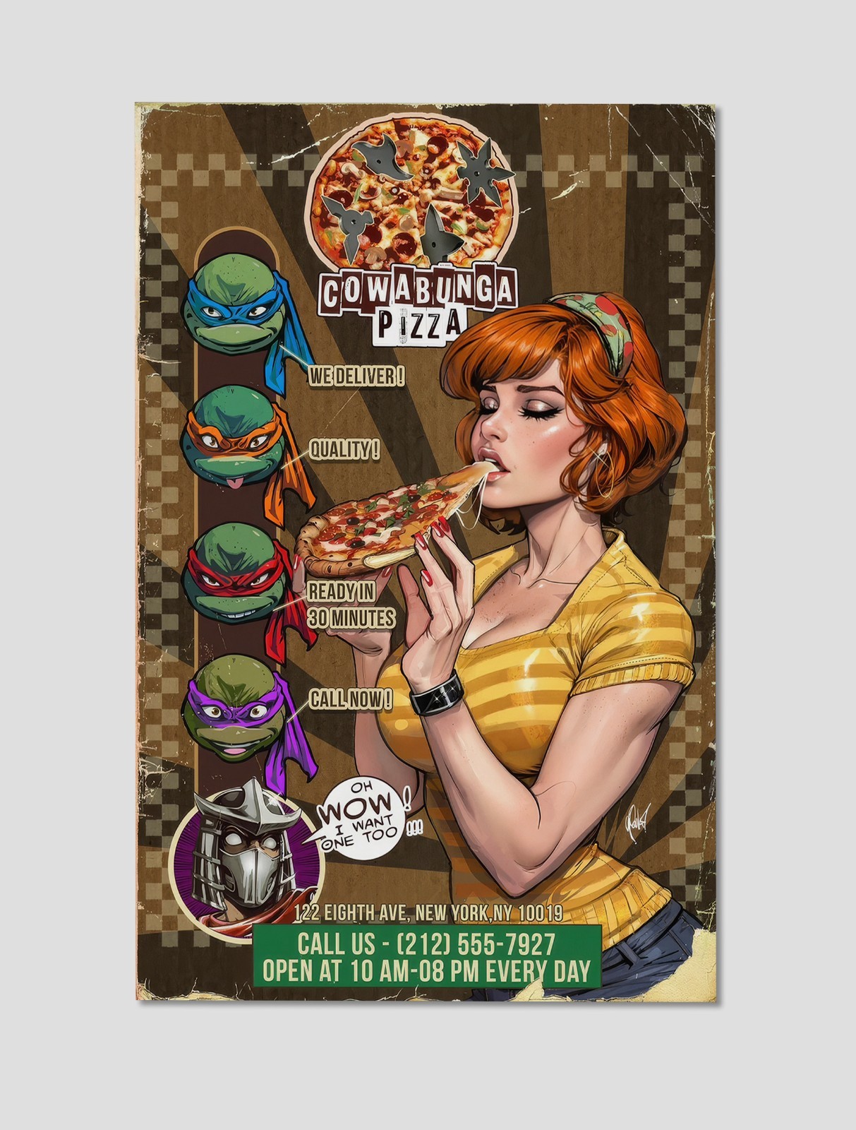 April O'Neil Cowabunga Premium Giclee Print 11