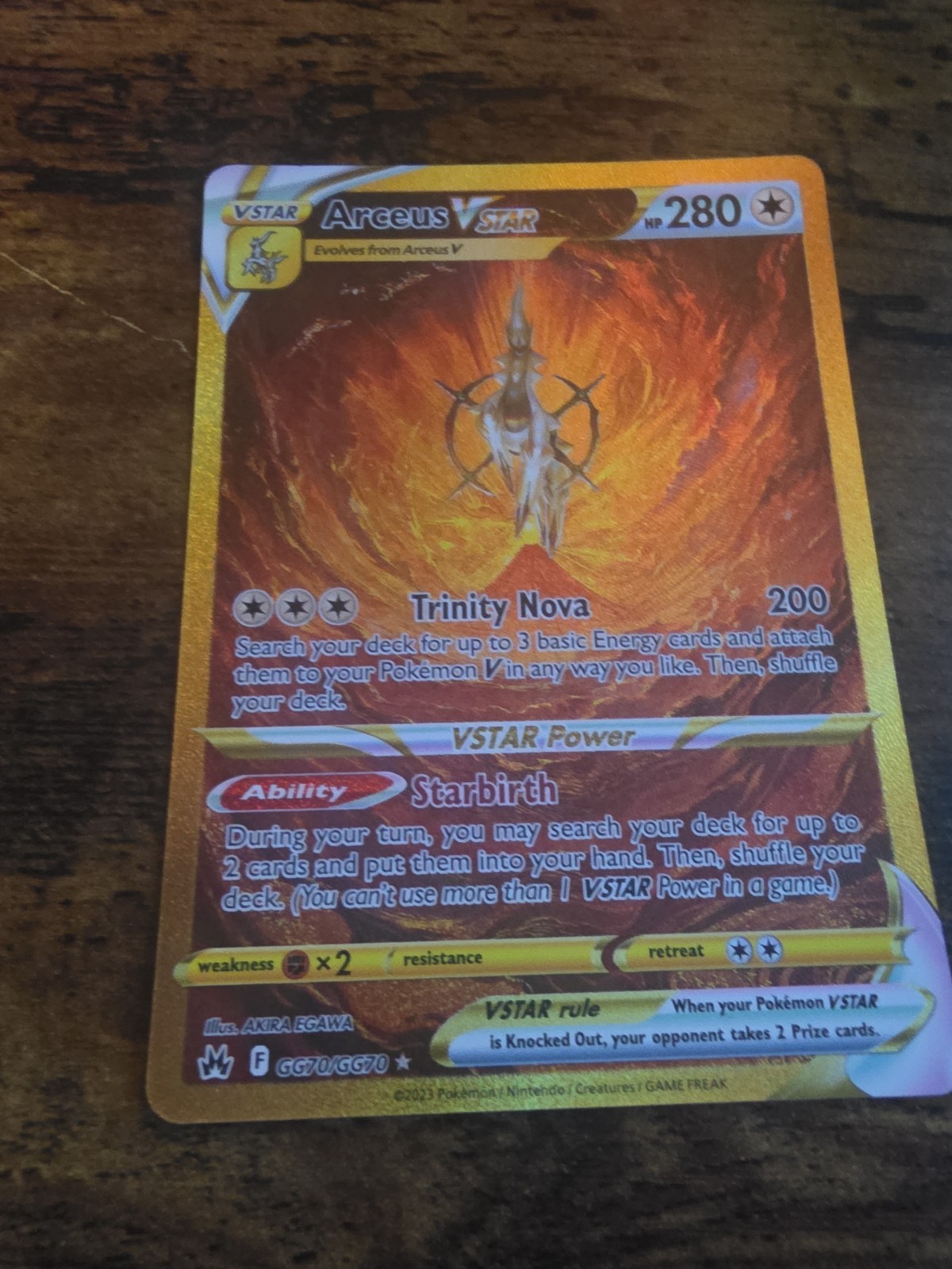 Arceus VSTAR (Secret) GG70/GG70 SWSH: Crown Zenith: Galarian Gallery Holo Arceus VSTAR (Secret) GG70/GG70 SWSH: Crown Zenith: Galarian Gallery Holo