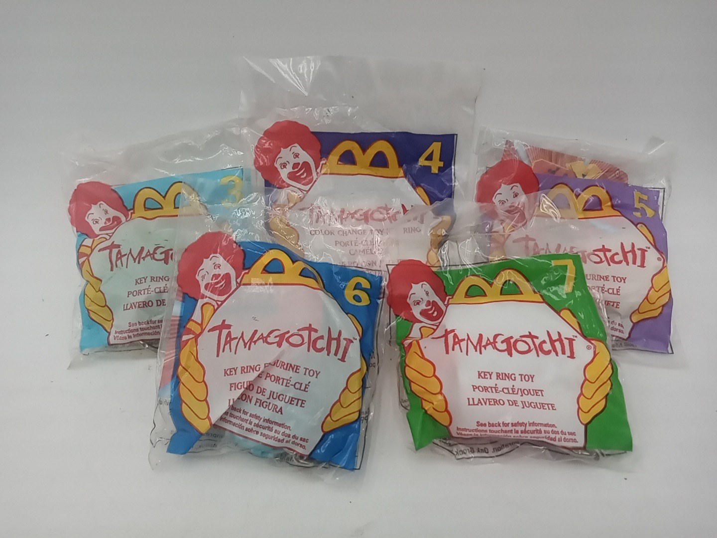 McDonald's 1998 Tamagotchi Keychain Incomplete Toys (Set of 5) #ueb15 McDonald's 1998 Tamagotchi Keychain Incomplete Toys (Set of 5) #ueb15