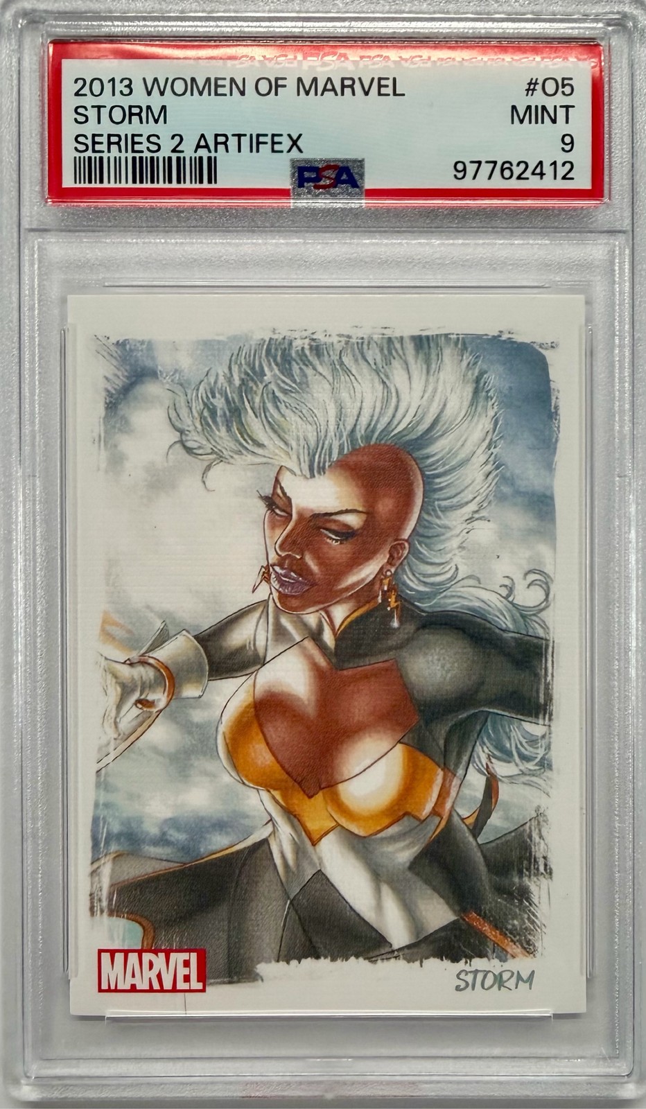 2013 Rittenhouse Women of Marvel Series 2 Artifex #05 Storm PSA 9 MINT 2013 Rittenhouse Women of Marvel Series 2 Artifex #05 Storm PSA 9 MINT