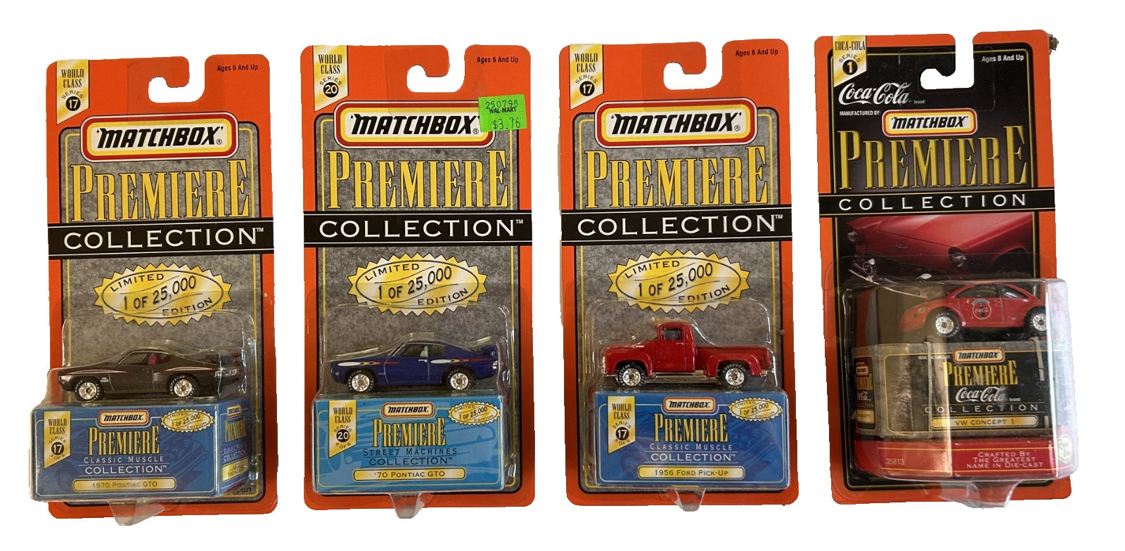 MATCHBOX PREMIERE COLLECTION  LOT OF FOUR (4) MINT ON CARDS