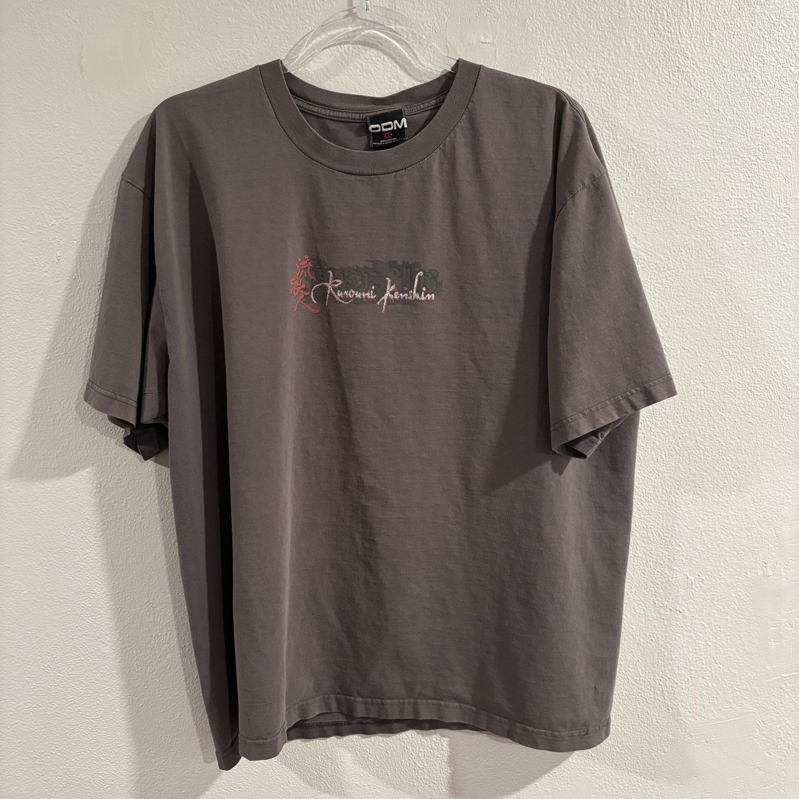 VTG ODM T-Shirt Mens XL Gray Rurouni Kenshin Anime Manga Graphic Short Sleeve