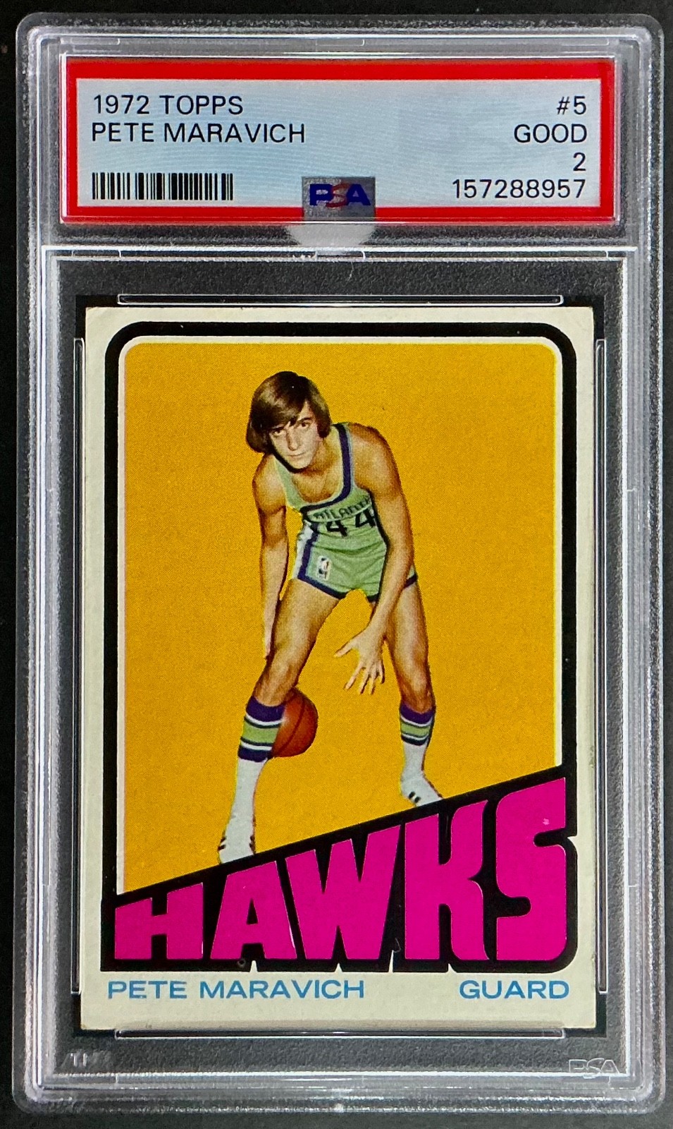 1972 TOPPS #5 PETE MARAVICH PSA 4 1972 TOPPS #5 PETE MARAVICH PSA 4