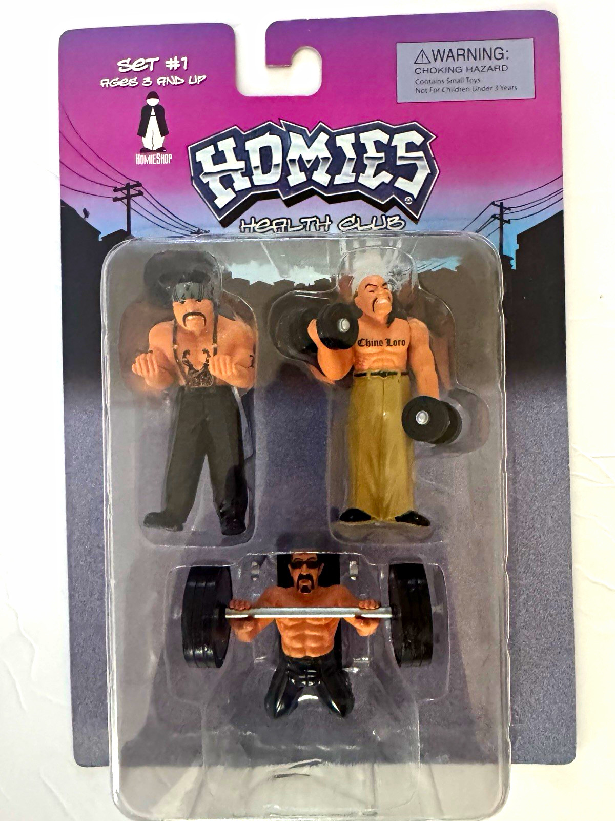 Vintage 2004 Homies Health Club Set #1 Sealed Action Figures David Gonzales MOC Vintage 2004 Homies Health Club Set #1 Sealed Action Figures David Gonzales MOC