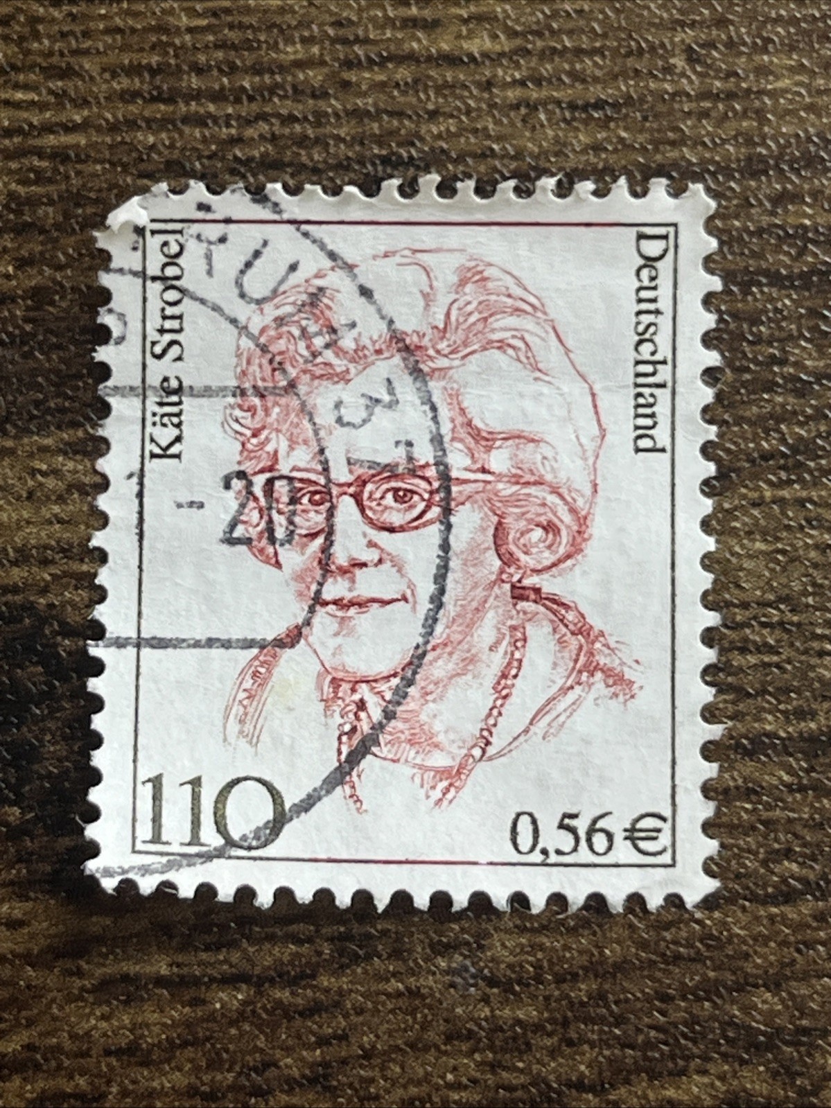Germany Deutschland Famous Women 110 Pf. Käte Strobel Used Actual Stamp TKS1638* Germany Deutschland Famous Women 110 Pf. Käte Strobel Used Actual Stamp TKS1638*