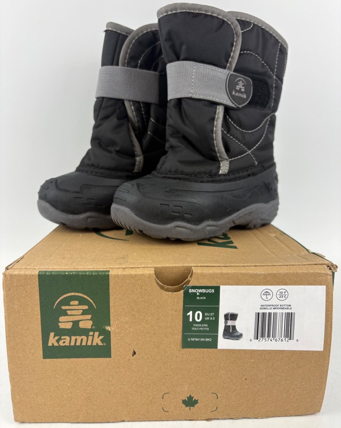 Kamik Kids Snowbug 5 Winter Snow Boot Waterproof-Black- Size 10- Toddlers Kamik Kids Snowbug 5 Winter Snow Boot Waterproof-Black- Size 10- Toddlers