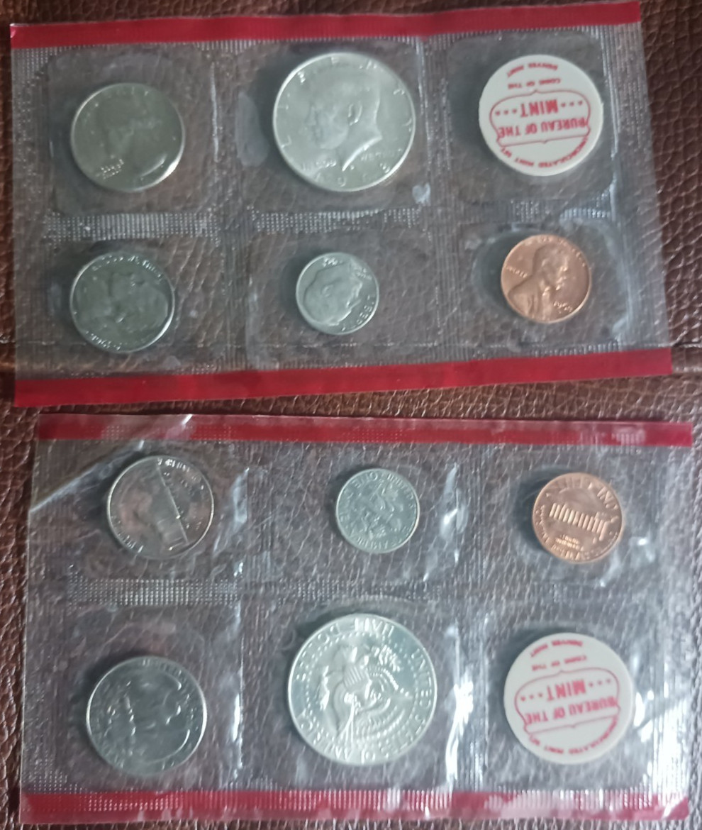 1968 United States Mint Sets - Lot Of Two - Denver Mint - Packaged Coins Only