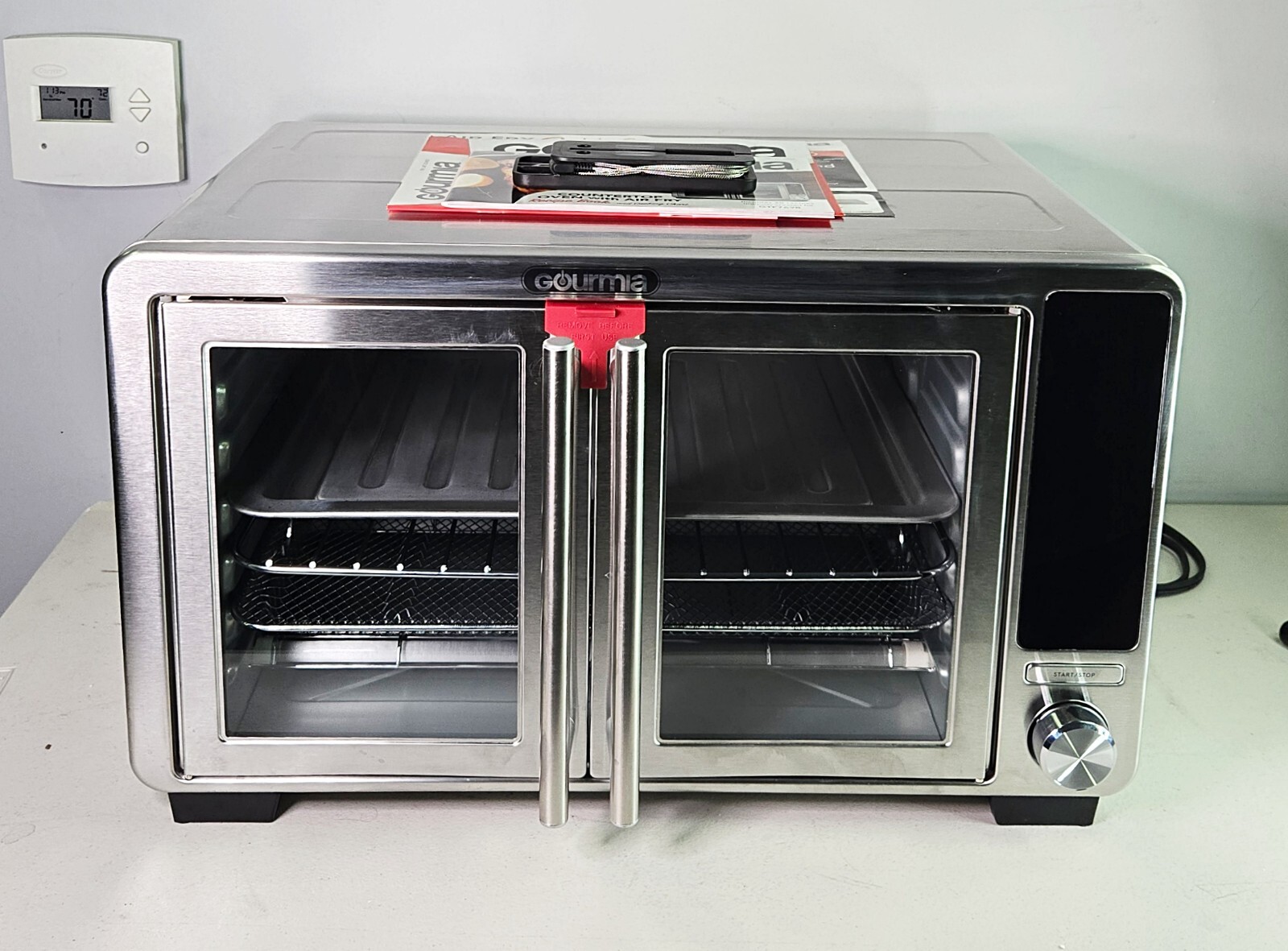 Gourmia XL Digital Countertop Oven with Air Fry French Door Stainless GTF7698