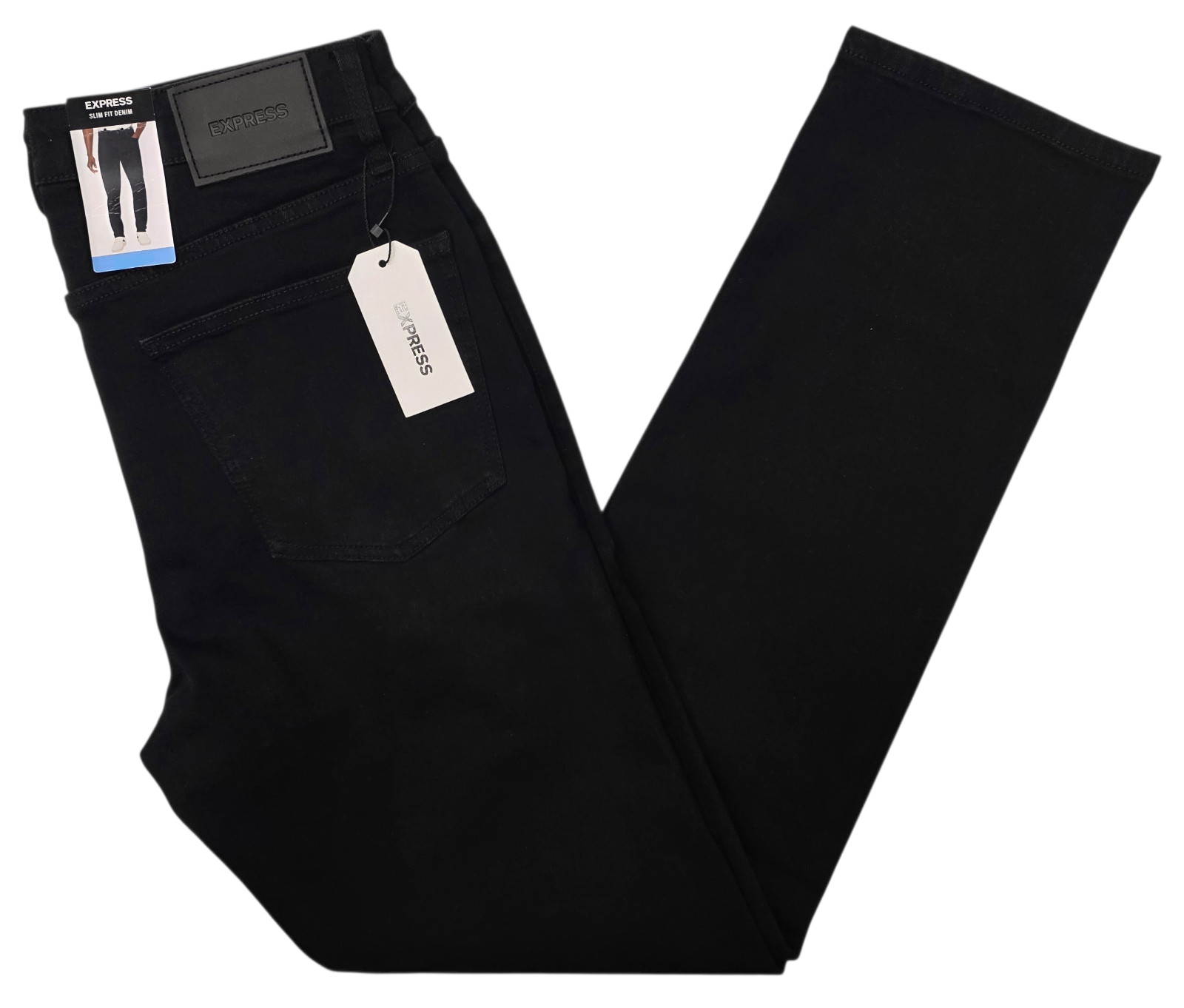 Express #11975 NEW Men's Black Slim Fit Stretch Denim Jeans MSRP $88 Express #11975 NEW Men's Black Slim Fit Stretch Denim Jeans MSRP $88
