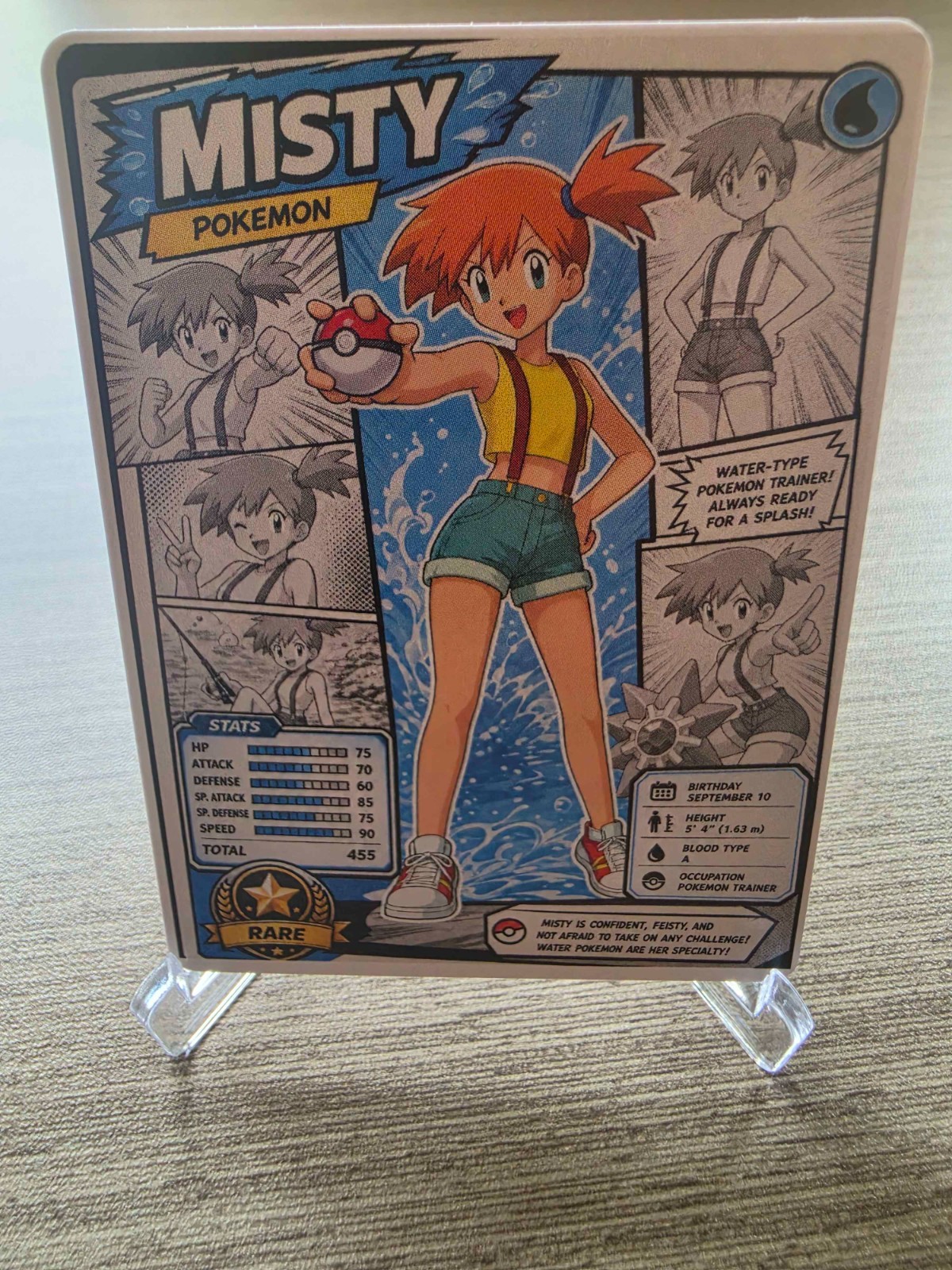 Misty Pokemon Manga edition Anime Card Custom Neko Nevi Series Misty Pokemon Manga edition Anime Card Custom Neko Nevi Series