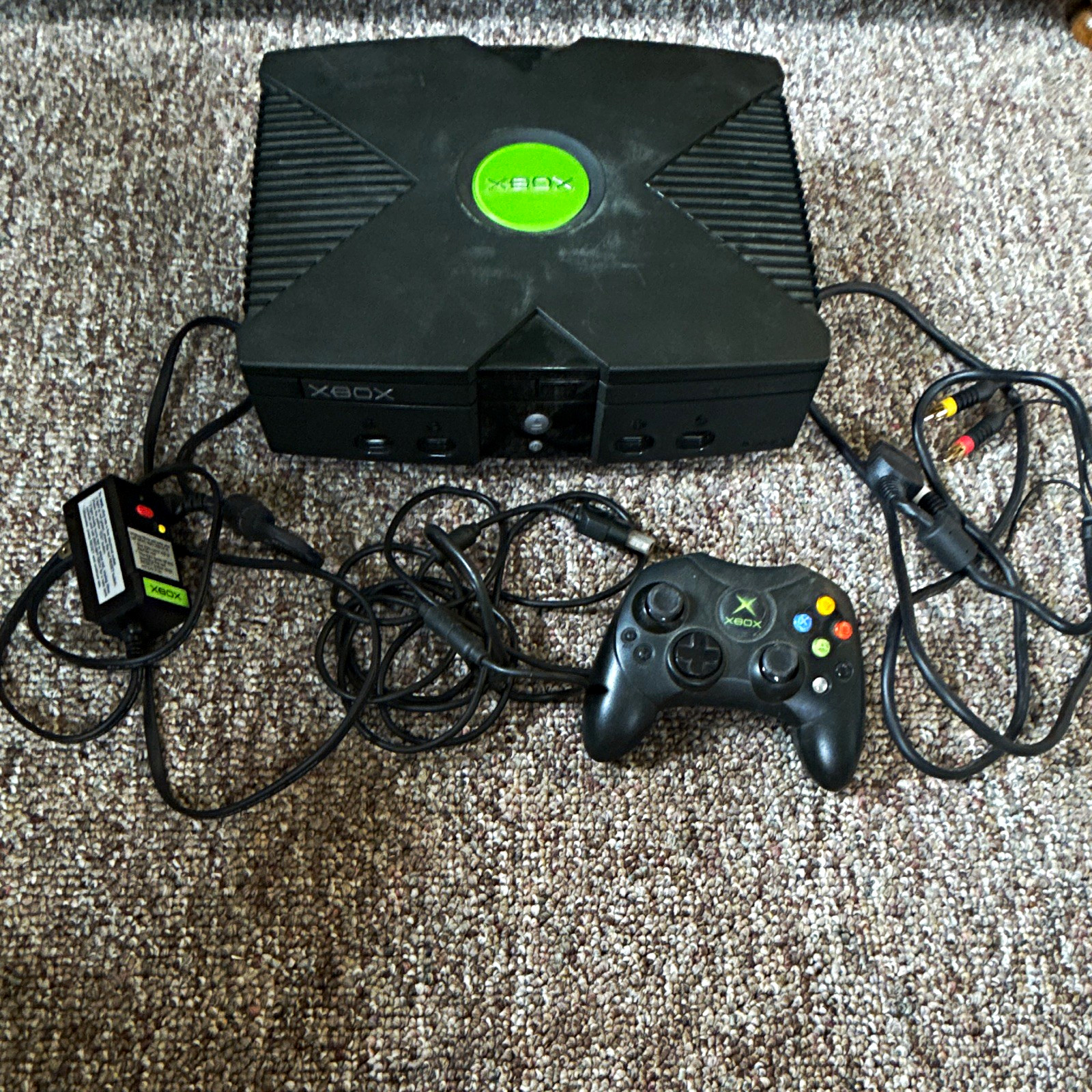 Microsoft Original Xbox Console Bundle w/ 1 Controller & All Cables - Tested Microsoft Original Xbox Console Bundle w/ 1 Controller & All Cables - Tested