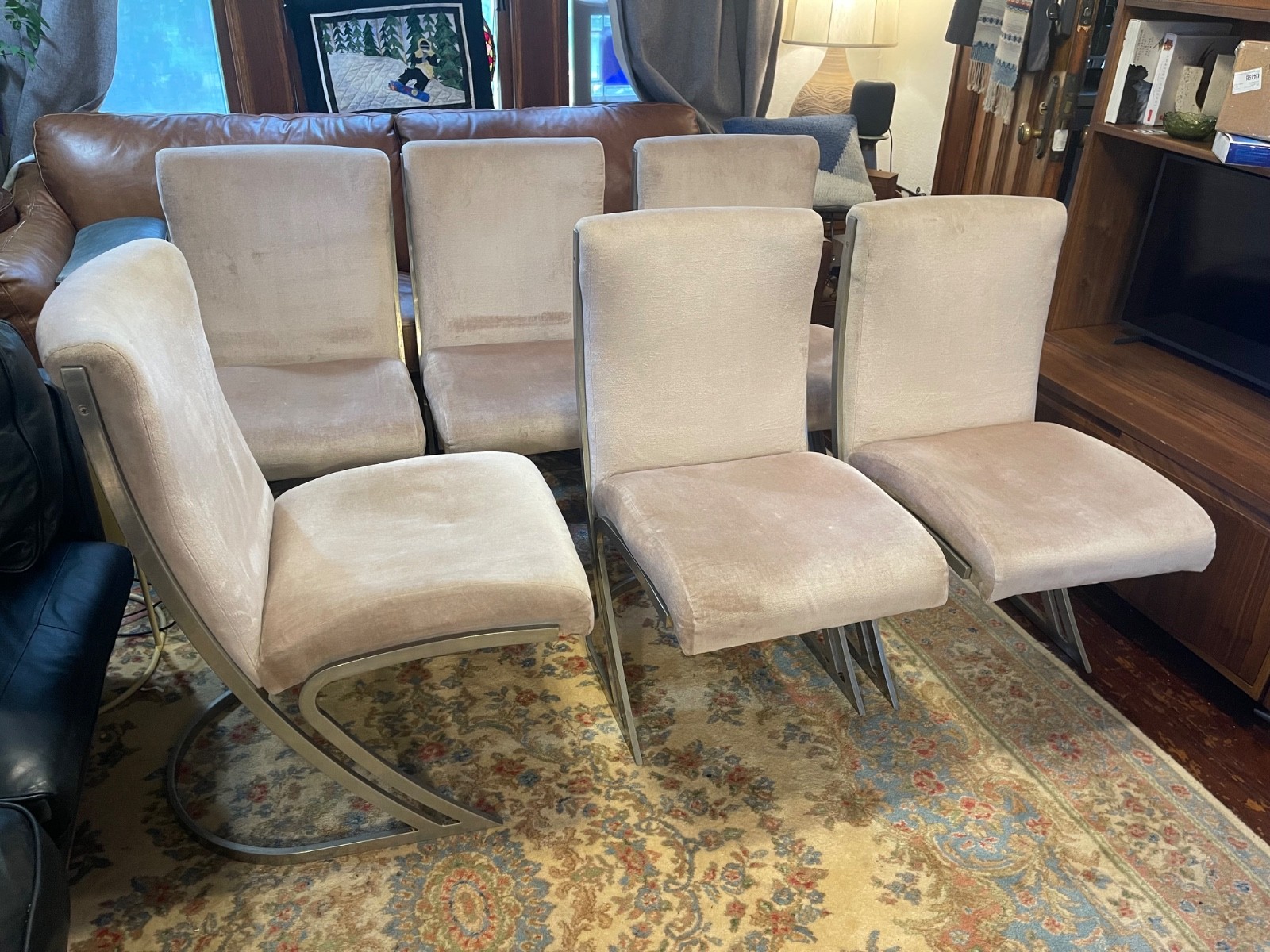 rare Pierre Cardin Cantilever Chairs Contemporary Chrome MCM 1970s 1980s rare Pierre Cardin Cantilever Chairs Contemporary Chrome MCM 1970s 1980s
