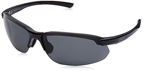 Smith Parallel Max 2 Rimless Sunglasses in Black/Polarized Gray&Ignitor Rose Red Smith Parallel Max 2 Rimless Sunglasses in Black/Polarized Gray&Ignitor Rose Red