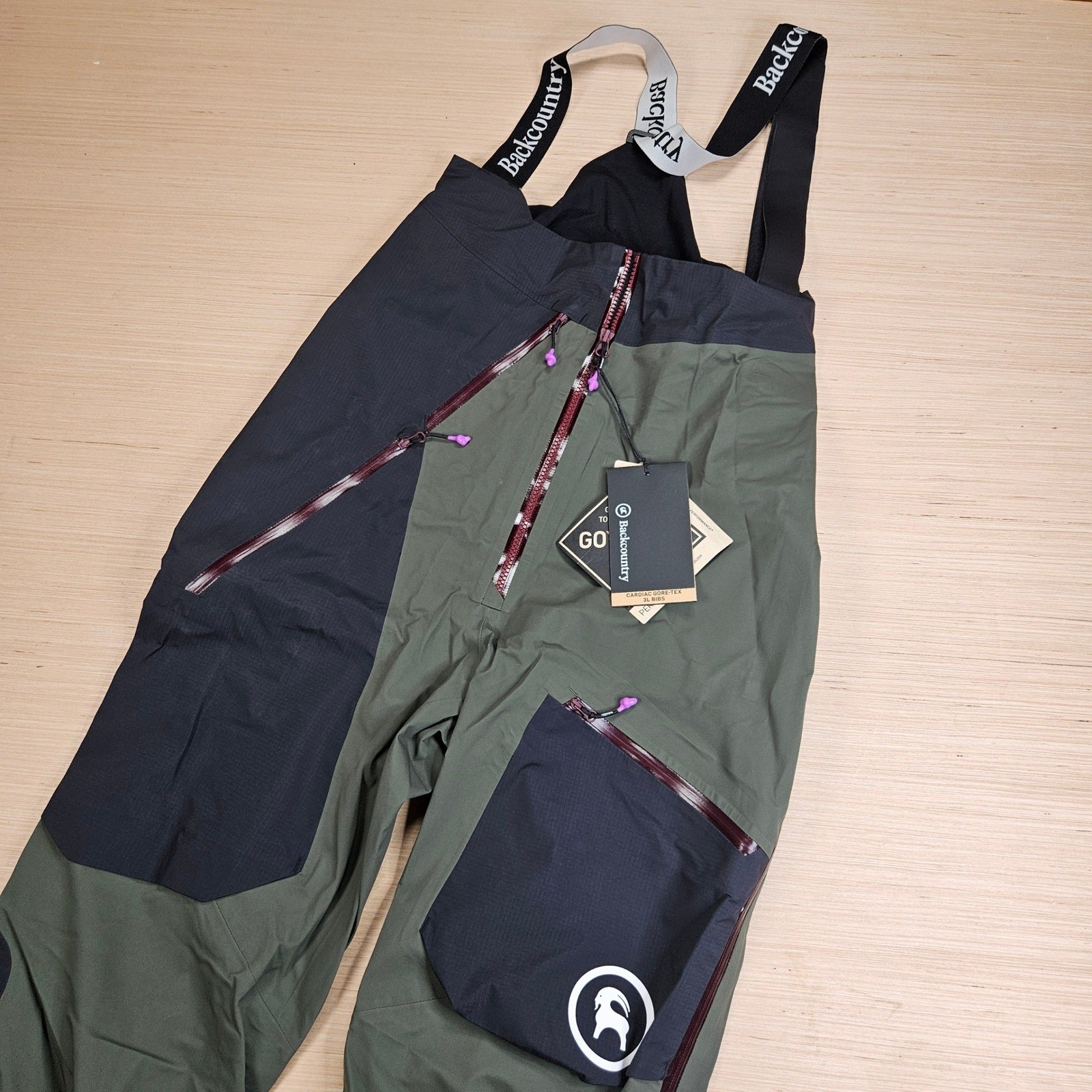 Backcountry Cardiac Gore-Tex 3L Bib Pant Women S Recco Climbing Ivy Green NEW