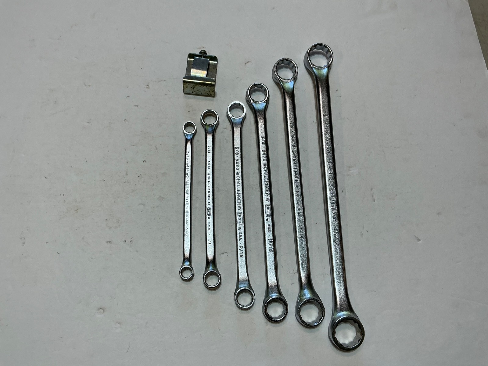 Vtg NOS Challenger by Proto 6 pc SAE double box wrench set 3/8\