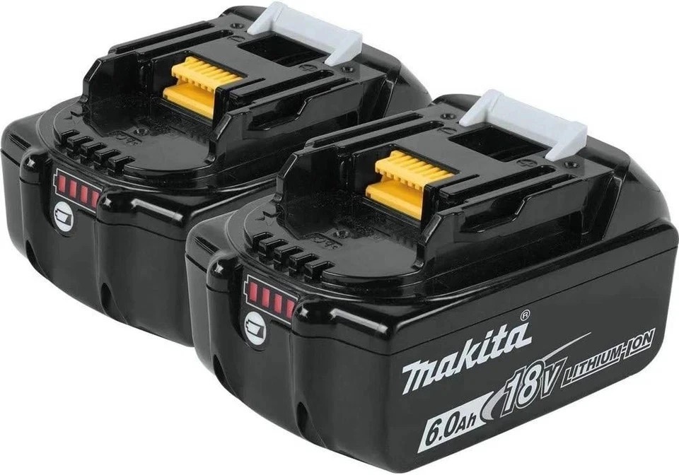 2PCS Makita BL1860B-2 18V 6.0Ah Integrated LED LXT Lithium-Ion Battery - 2 Pack