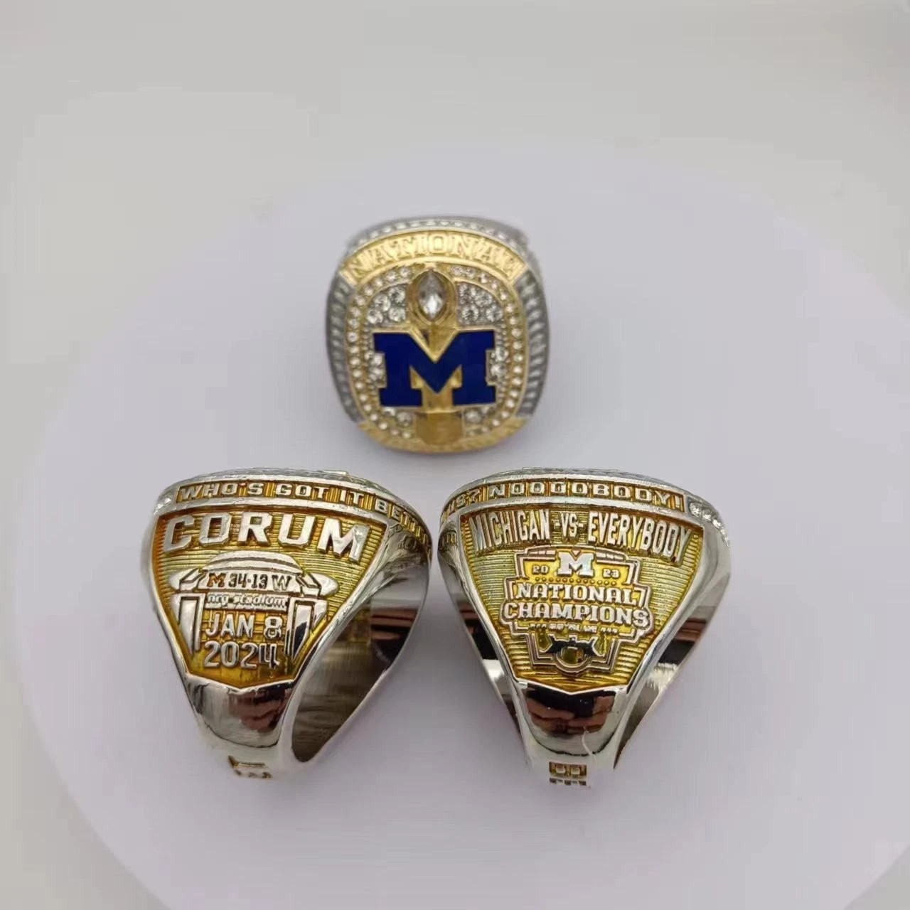 NCAA 2024 Michigan Wolverines Championship Ring Size 13 NCAA 2024 Michigan Wolverines Championship Ring Size 13
