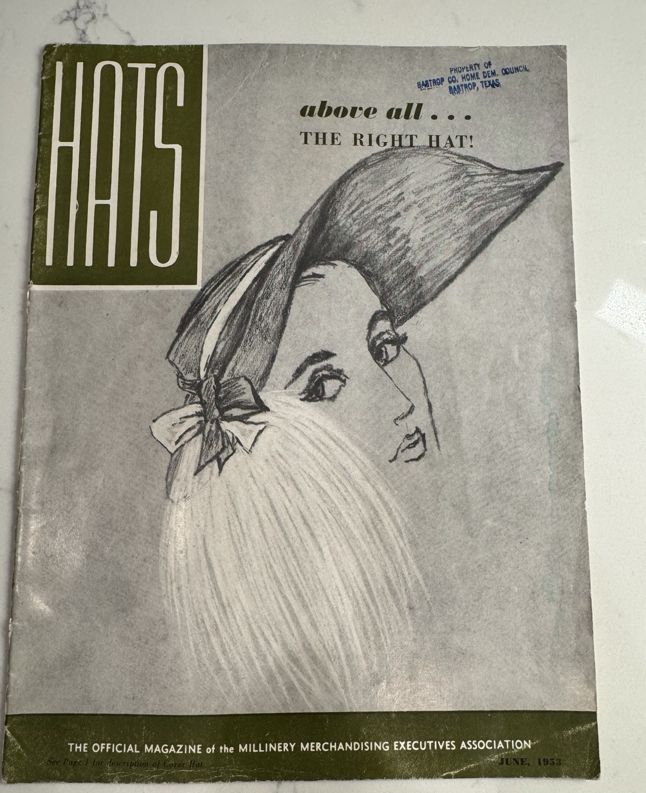1953 HATS Magazine June Vintage Millinery Fashion Hat Magazine 1953 HATS Magazine June Vintage Millinery Fashion Hat Magazine