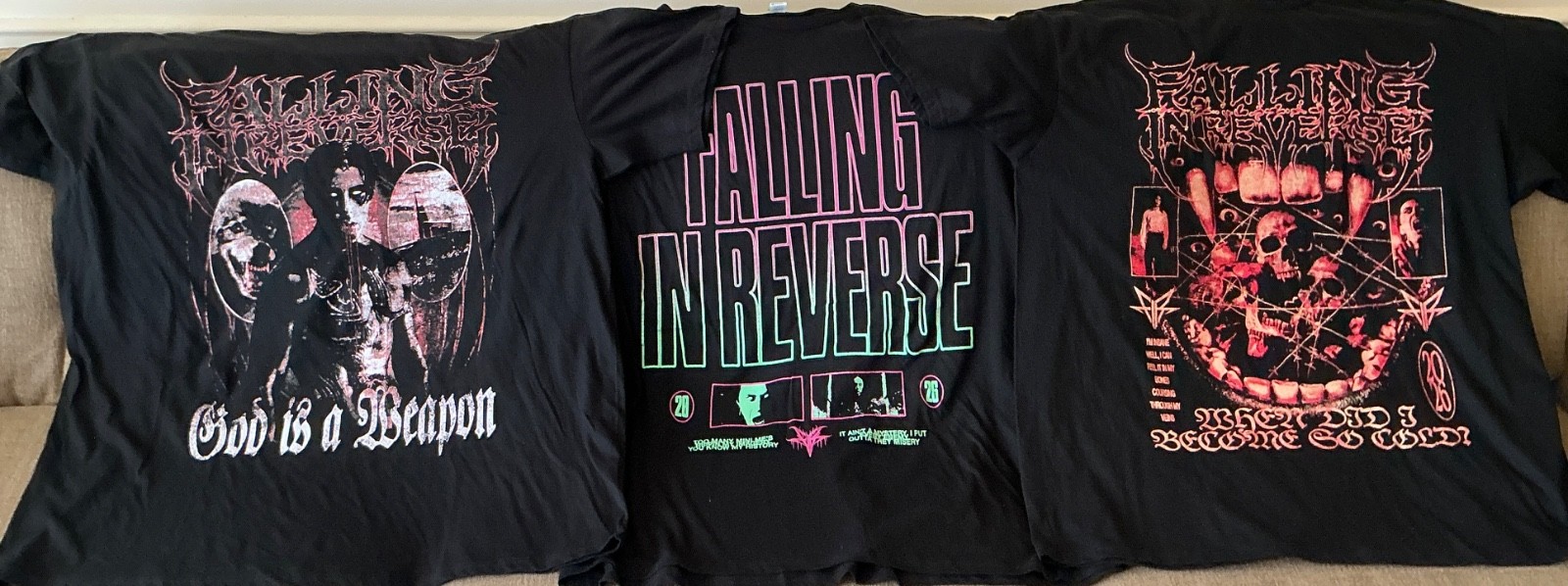 RONNIE RADKE - (3) MYSTERY BOX T-Shirts - FALLING IN REVERSE - RARE - XXL RONNIE RADKE - (3) MYSTERY BOX T-Shirts - FALLING IN REVERSE - RARE - XXL