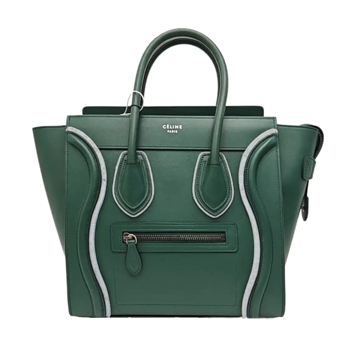 【Authentic】 CELINE LUGGAGE Green Leather Handbags (DDP)
