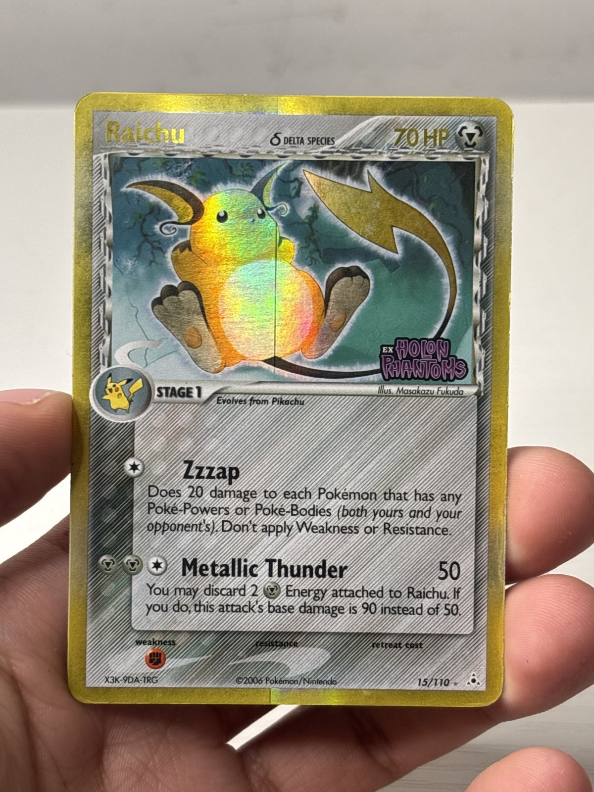 Raichu (Delta Species) 15/110 EX Holon Phantoms Holo Raichu (Delta Species) 15/110 EX Holon Phantoms Holo
