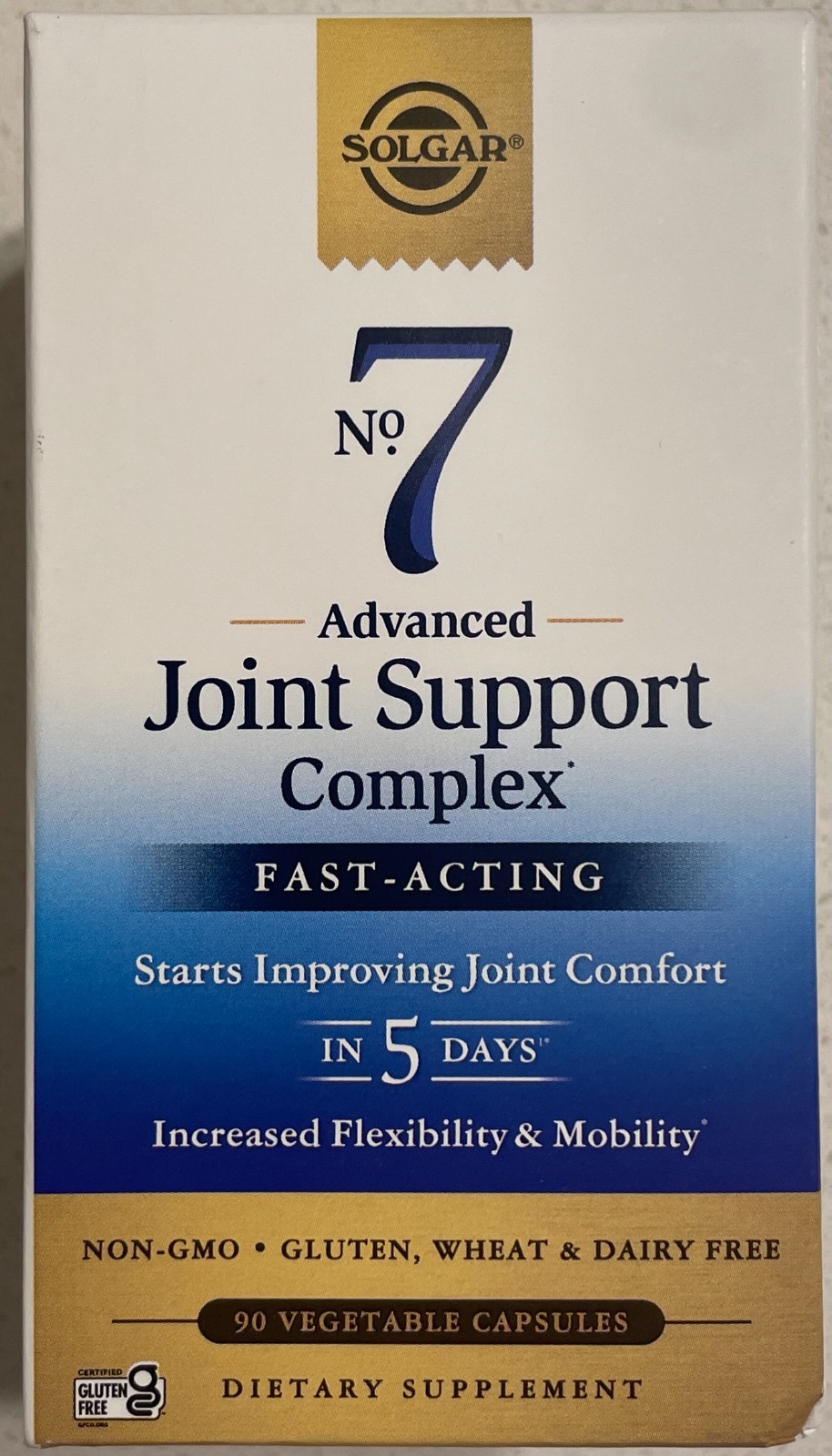 Solgar No. 7 Advanced Joint Support Complex – 90 Capsules – Expires 06/2029
