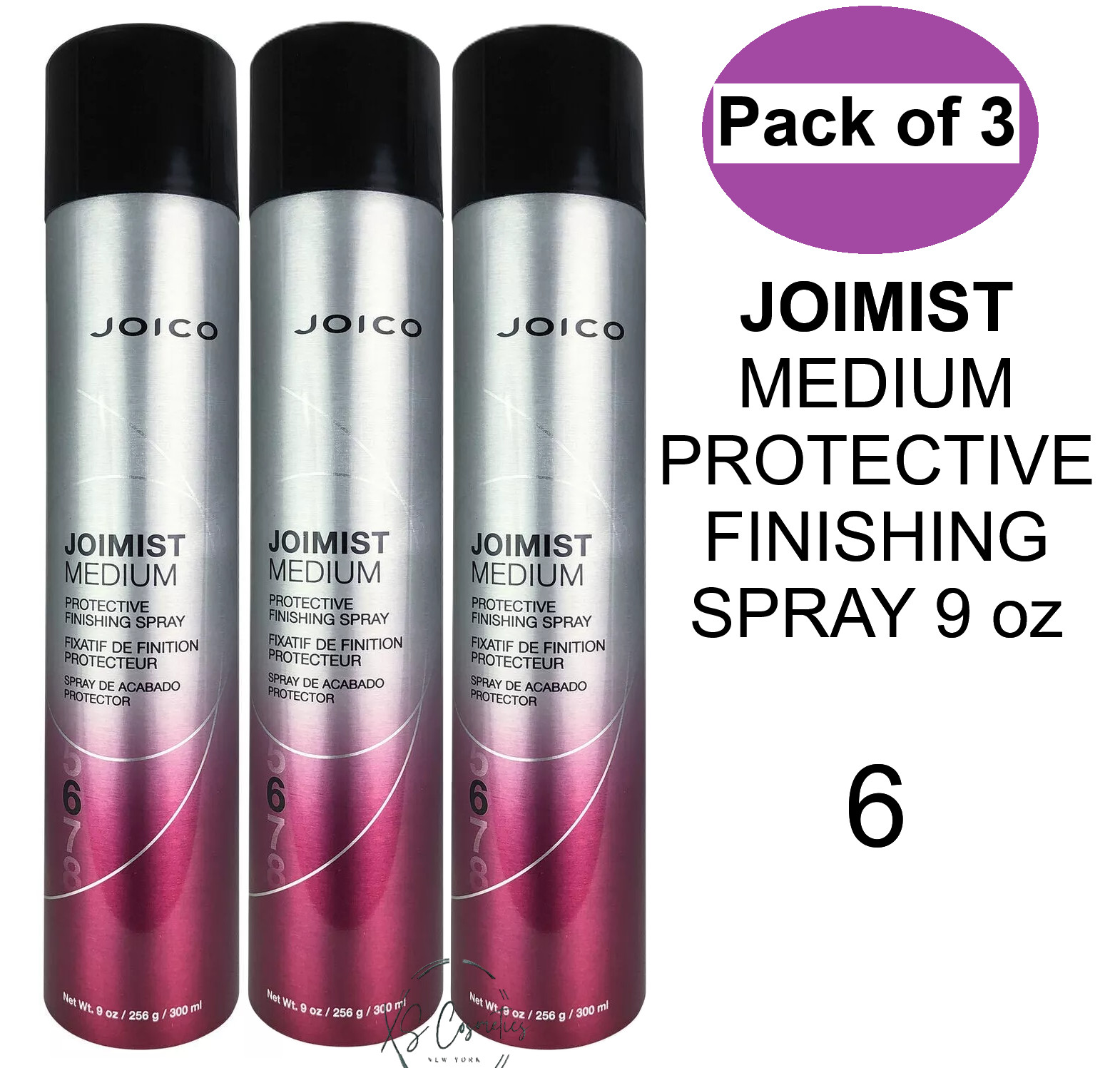 Joico JOIMIST Medium #6 Protective Finishing Spray 9 fl oz LOT OF 3 Joico JOIMIST Medium #6 Protective Finishing Spray 9 fl oz LOT OF 3