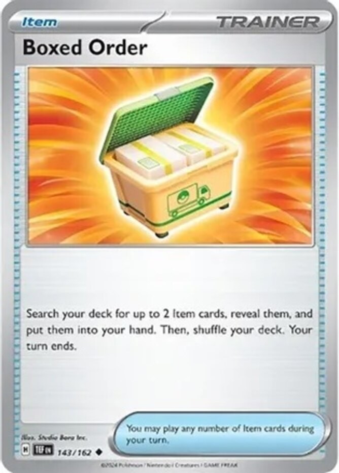 Boxed Order - 143/162 - Uncommon (Near Mint) Temporal Forces - Trainer - Item Po