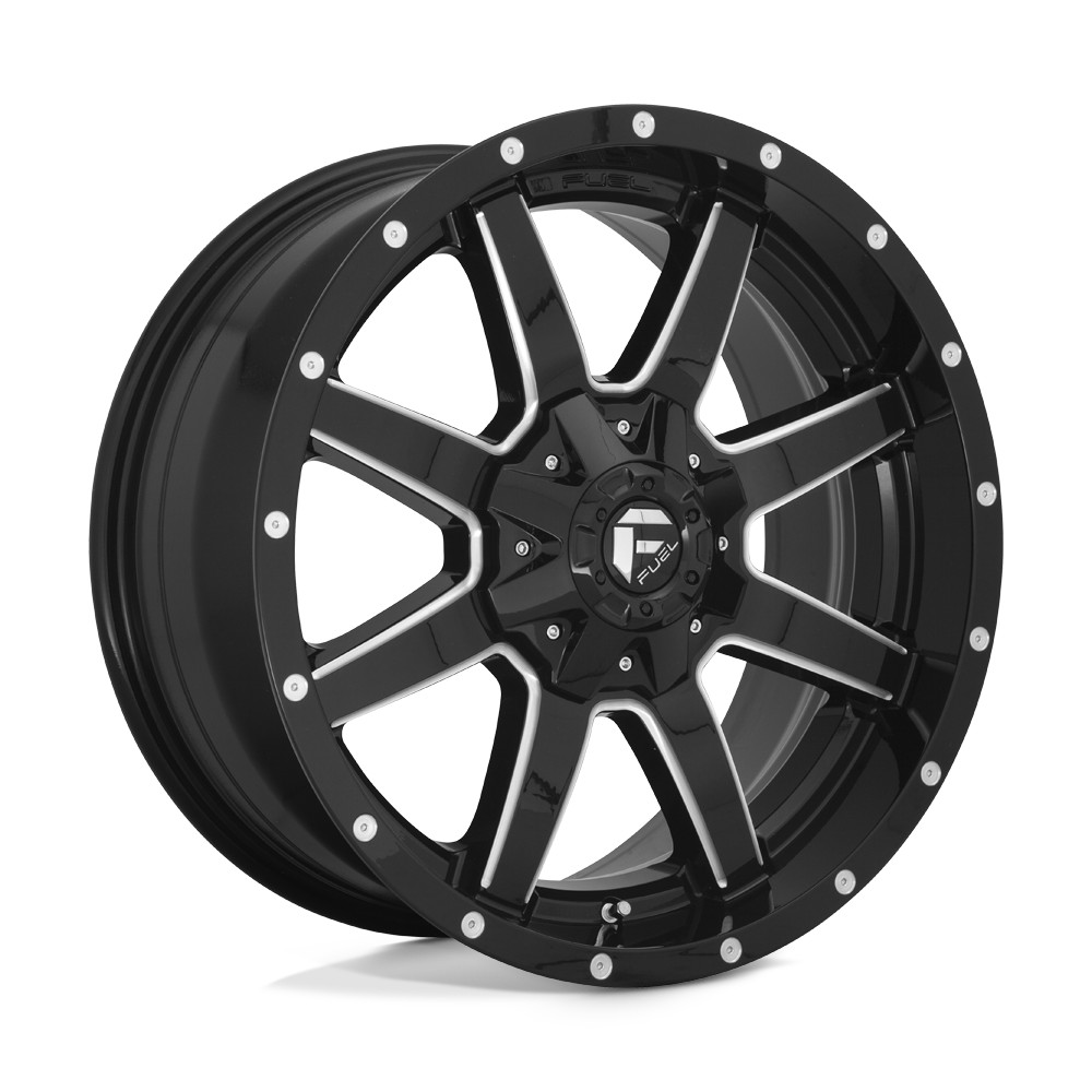 20x10 Fuel D610 Maverick Gloss Black Milled Wheel 6x5.5/6x135 (-18mm)