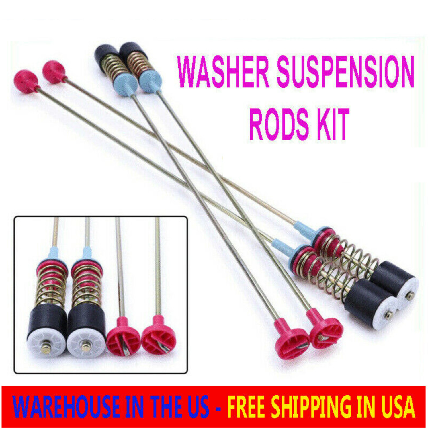 For Samsung WA50R5200AW/US WA50R5400AV/US WA50T5300AC Washer Suspension Rod Kit