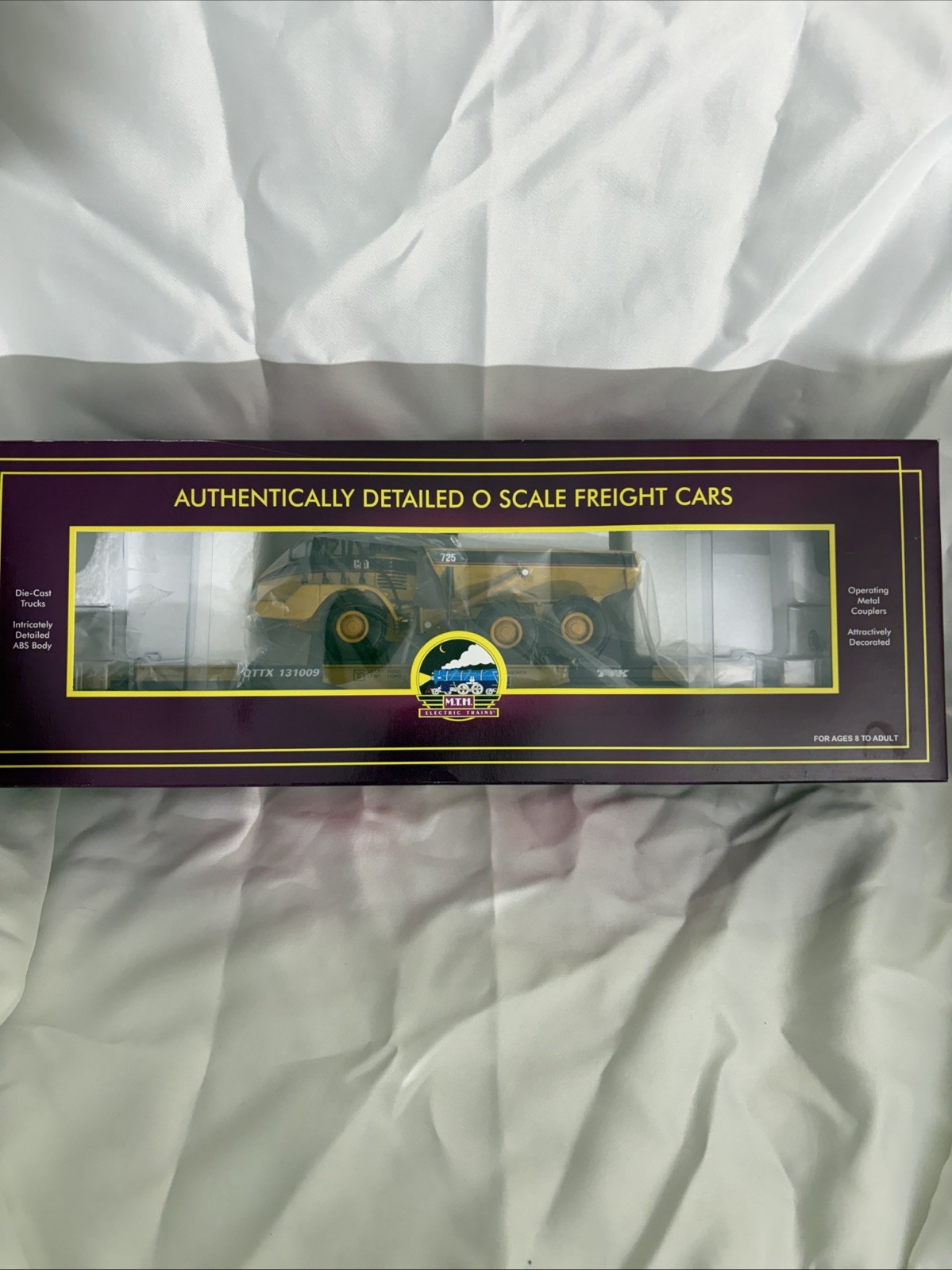 MTH Premier 20-98425 47' TTX Flat Car w/CAT 725 Articulated Truck #131009