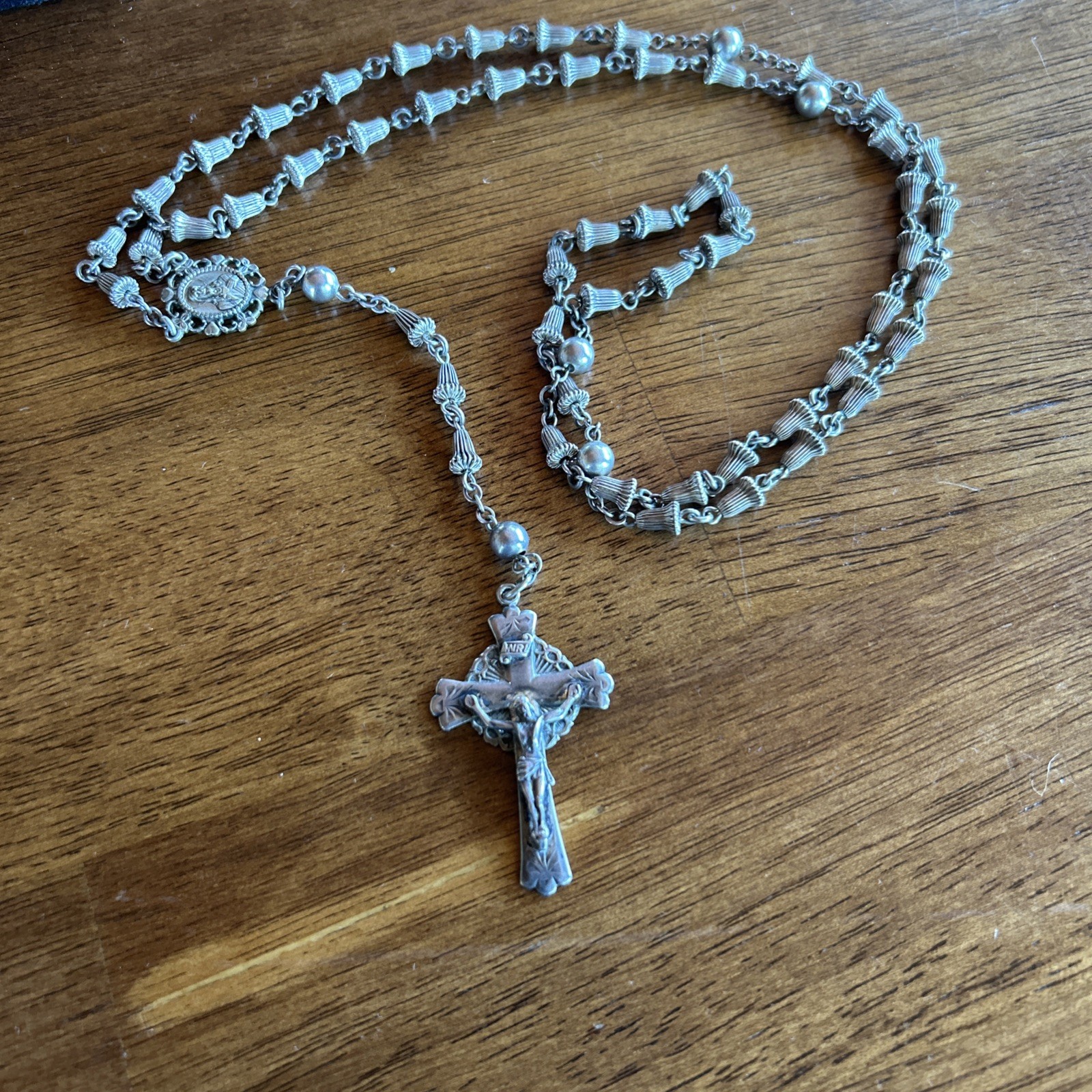 Hayward Sterling Silver Wedding Bell Rosary Sacred Heart Ornate Crucifix Vintage Hayward Sterling Silver Wedding Bell Rosary Sacred Heart Ornate Crucifix Vintage