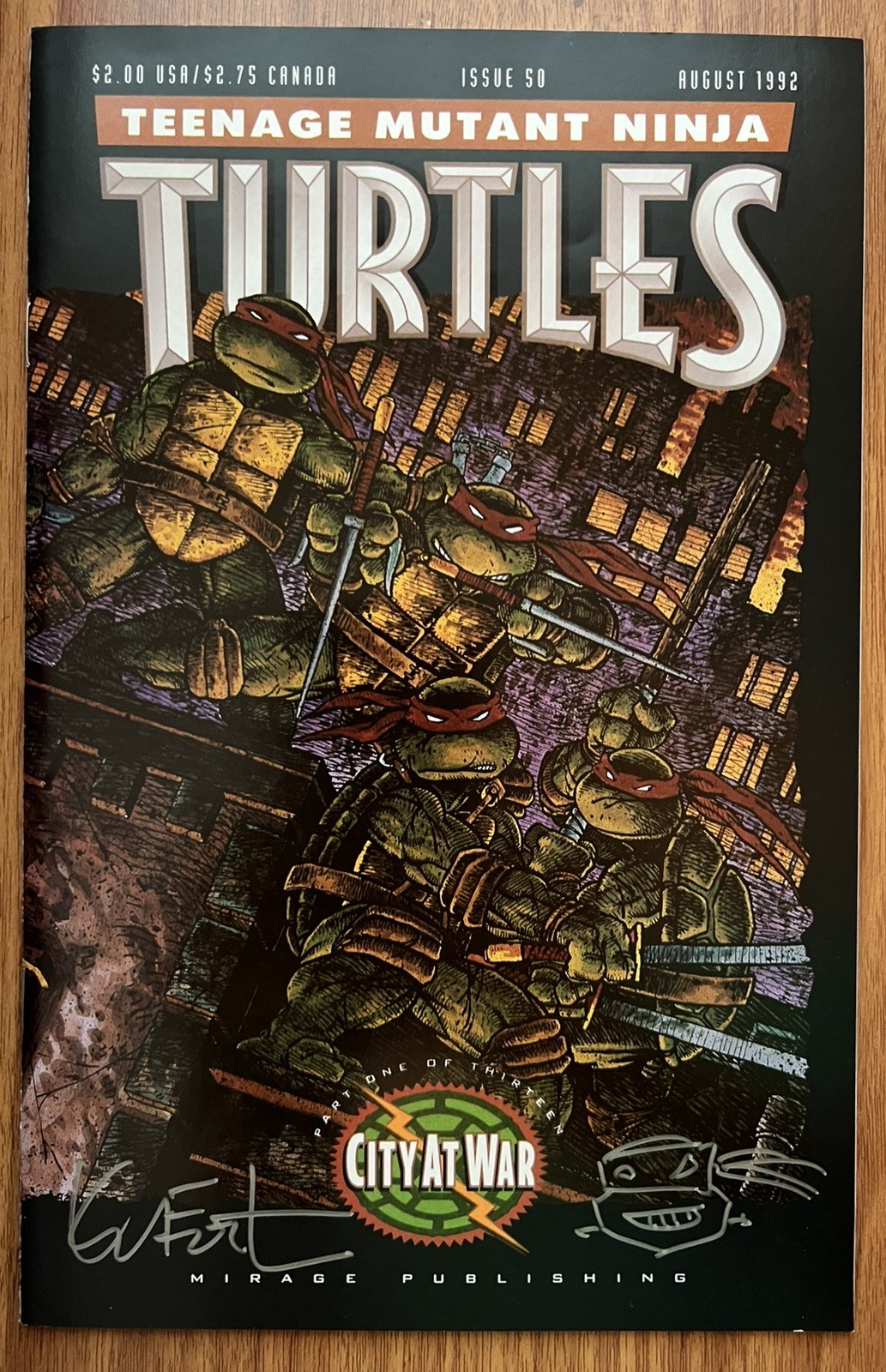 Teenage Mutant Ninja Turtles #50 Signed by Kevin Eastman Teenage Mutant Ninja Turtles #50 Signed by Kevin Eastman