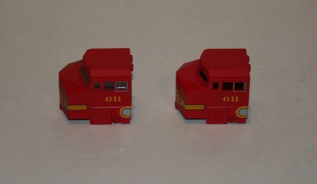 Athearn  -  2 each - ATSF WARBONNET SCHEME  -  Dash 9 CAB  -  # 611 - NEW - C-9