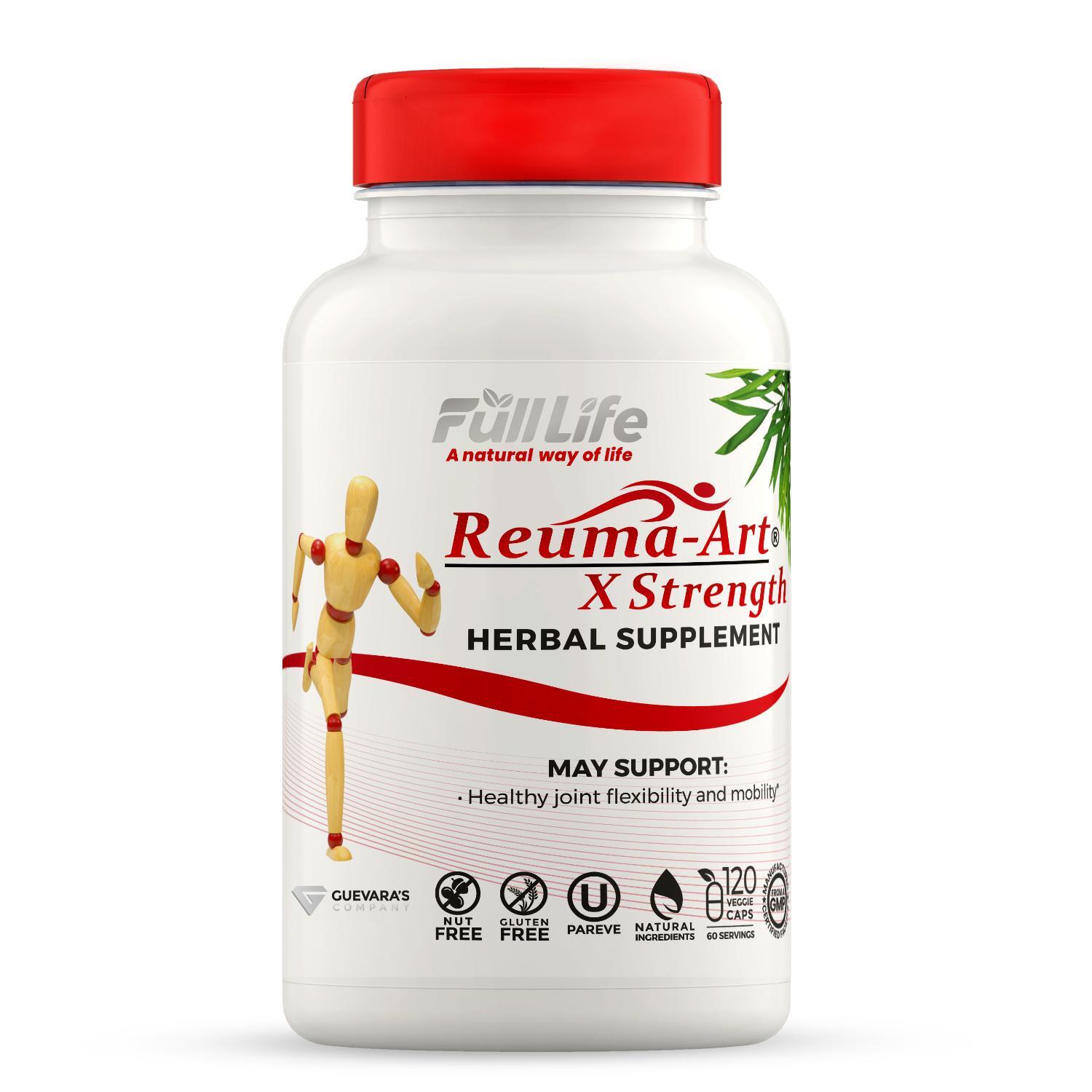 Full Life Reuma-Art X Strength - 120 Veggie Capsules Joint Mobility Supplement