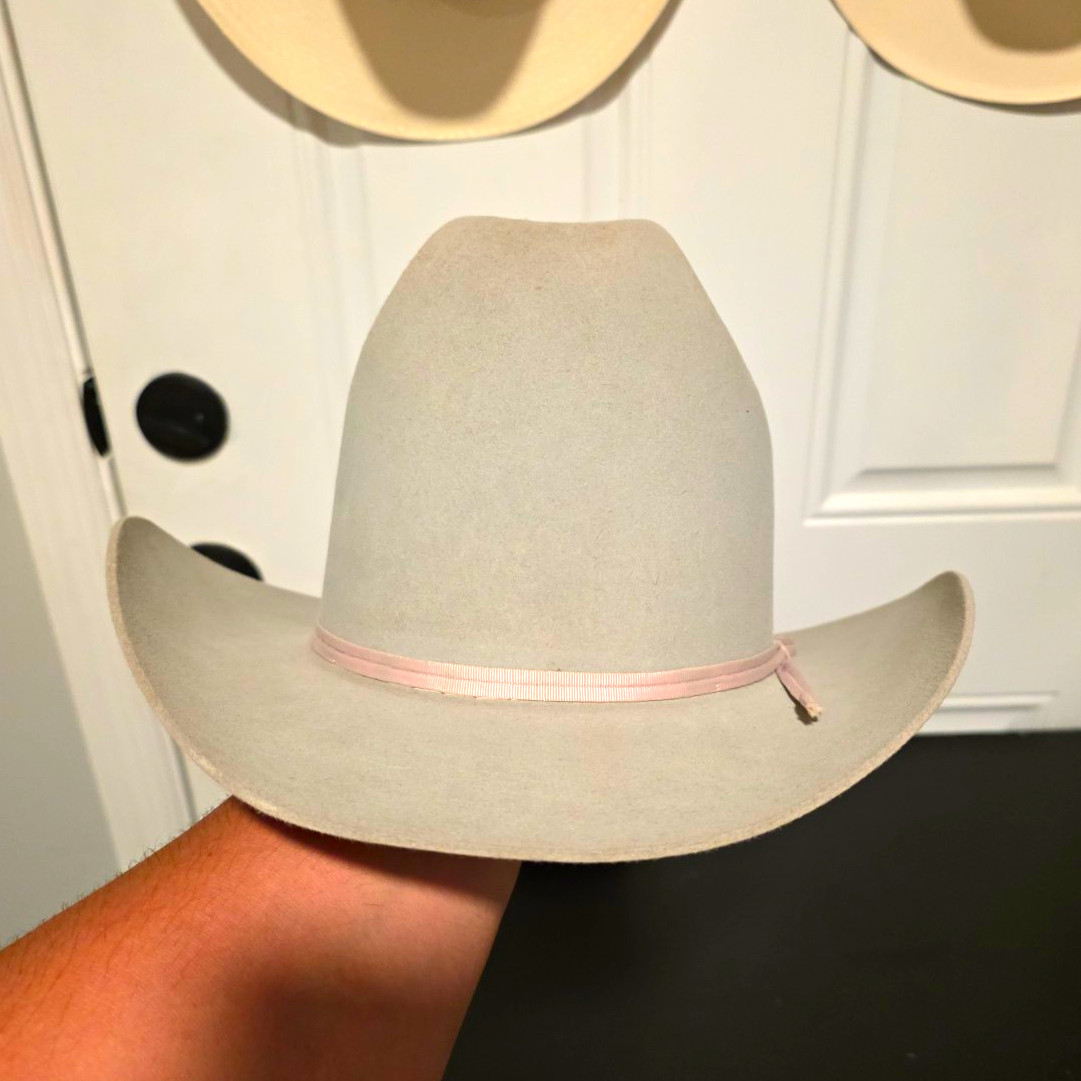 70s-80s Resistol Stagecoach Light Gray Felt Grey Hatband 70s-80s Resistol Stagecoach Light Gray Felt Grey Hatband