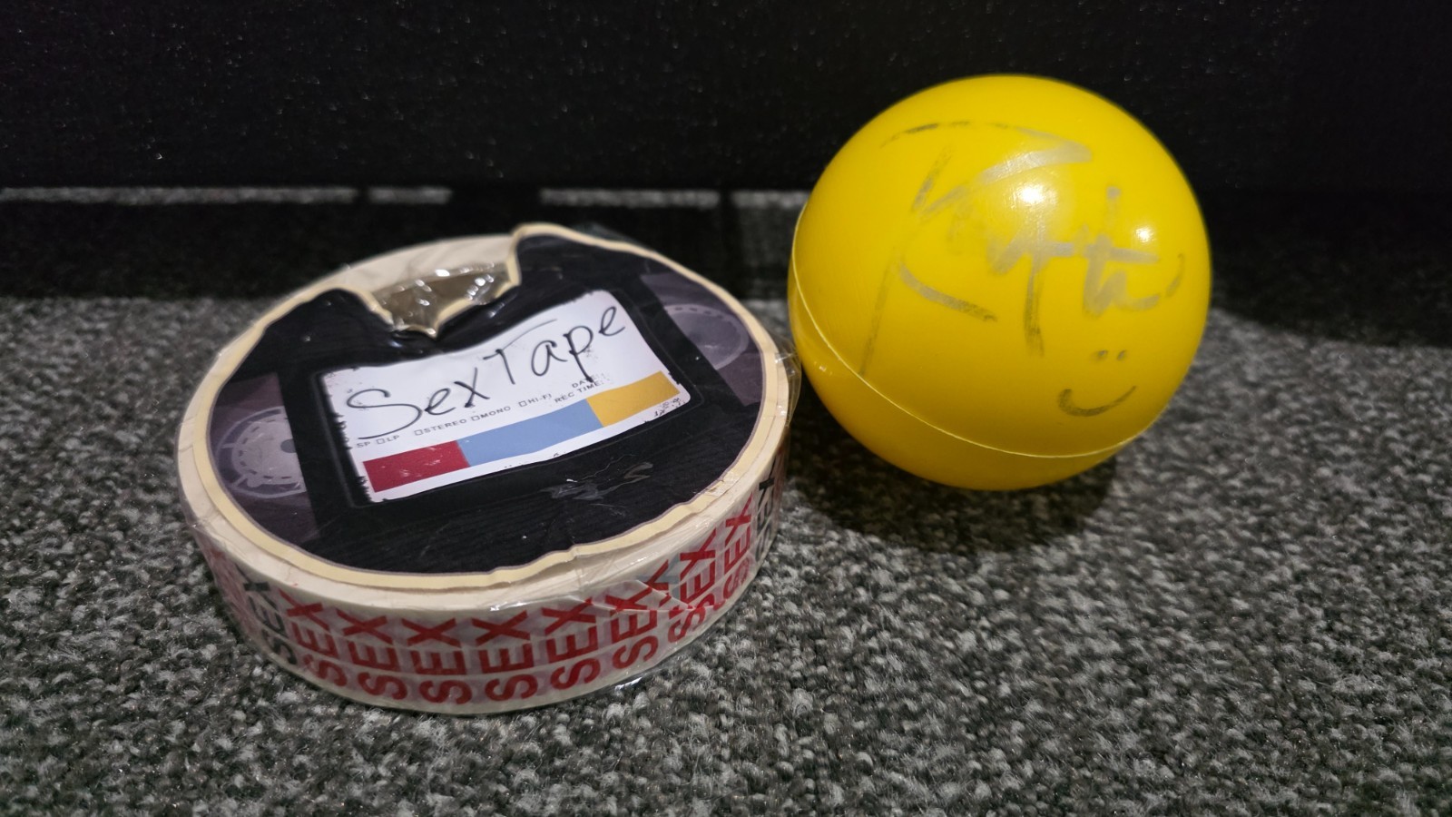 Roman Atwood Viral Signed Ball-pit ball & S3X Tape Prank Originals Roman Atwood Viral Signed Ball-pit ball & S3X Tape Prank Originals