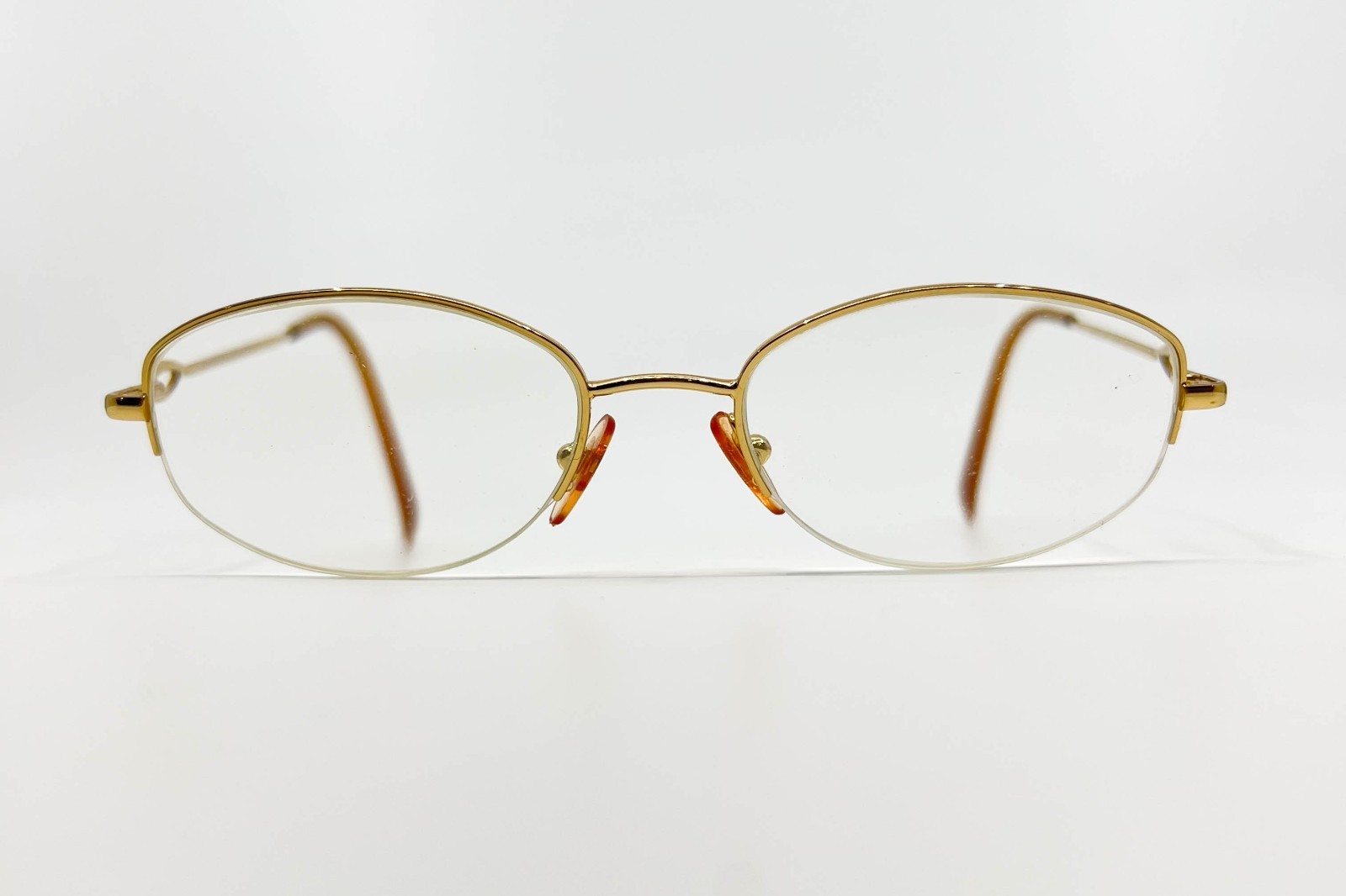 Luxottica LU 2257 T126 Eyeglasses Frames ONLY Brown half rim 53-18-135 Italy