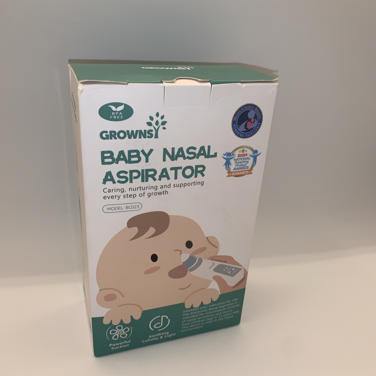 GROWNSY Nasal Aspirator for Baby or toddler Electric Nose Aspirator Model BC023 GROWNSY Nasal Aspirator for Baby or toddler Electric Nose Aspirator Model BC023