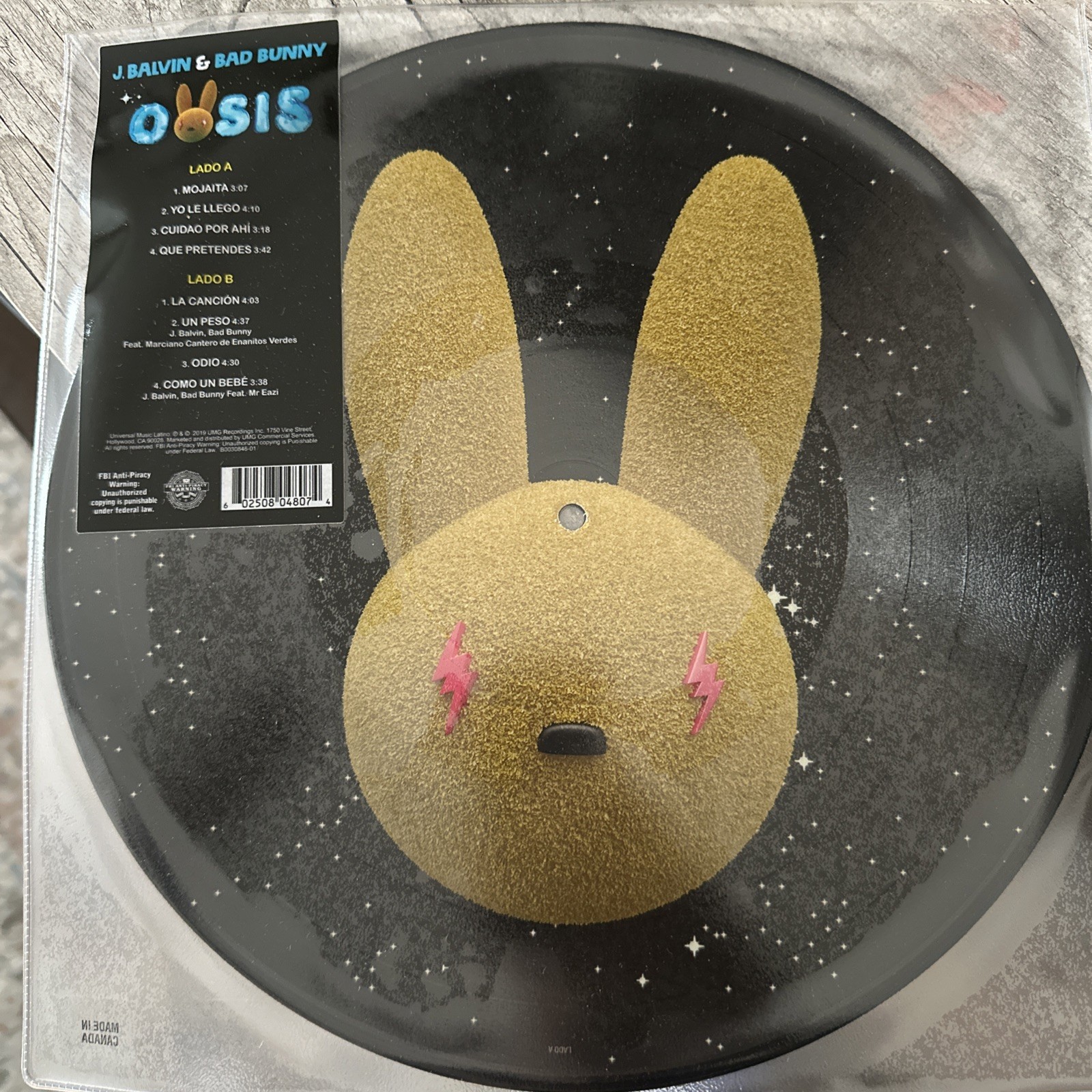 Bad Bunny J Balvin Oasis Picture Disc Vinyl Record LP - NEW SEALED Bad Bunny J Balvin Oasis Picture Disc Vinyl Record LP - NEW SEALED