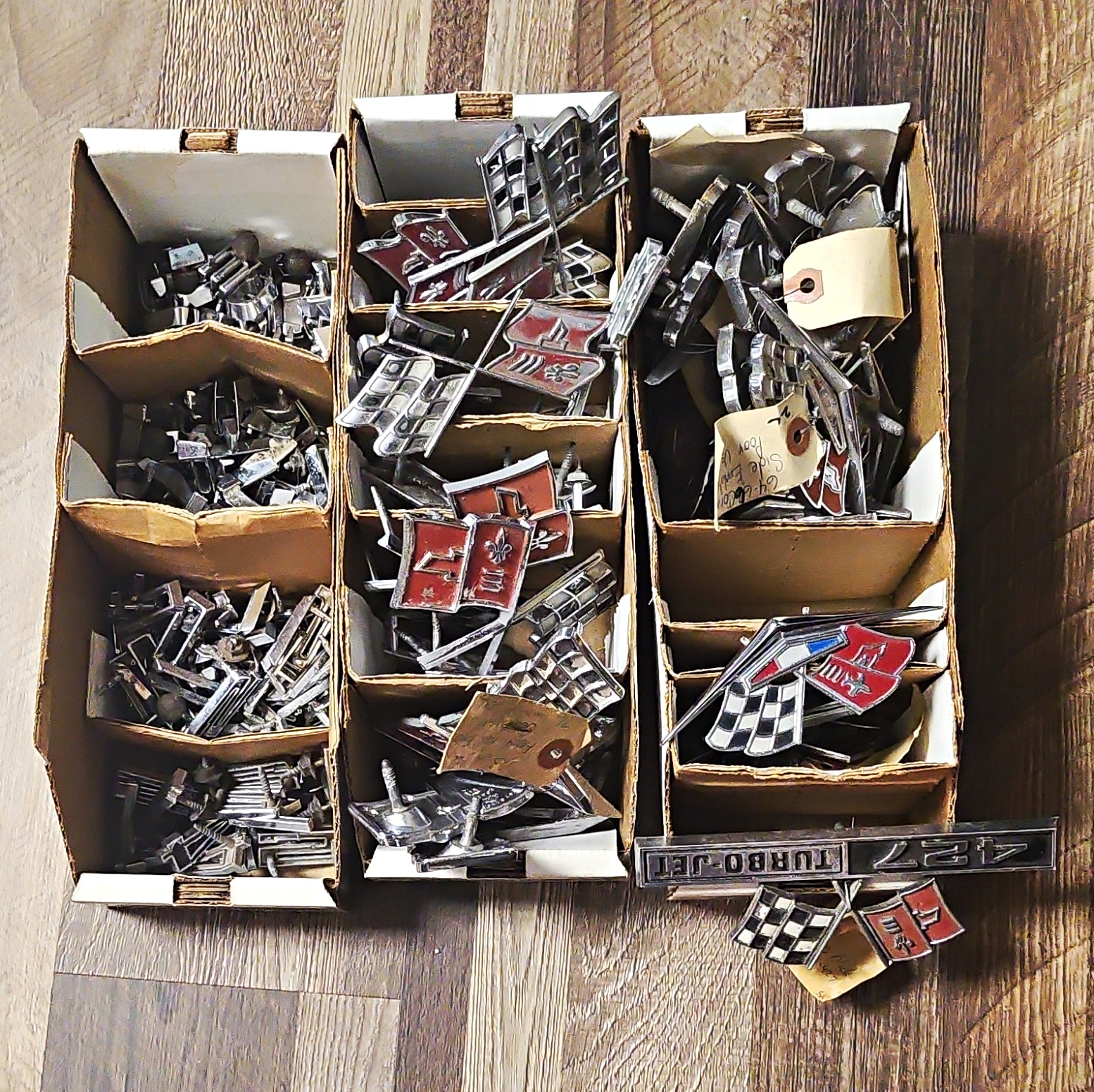 Large Lot Of Various 1960's-1970's Corvette Emblems Large Lot Of Various 1960's-1970's Corvette Emblems
