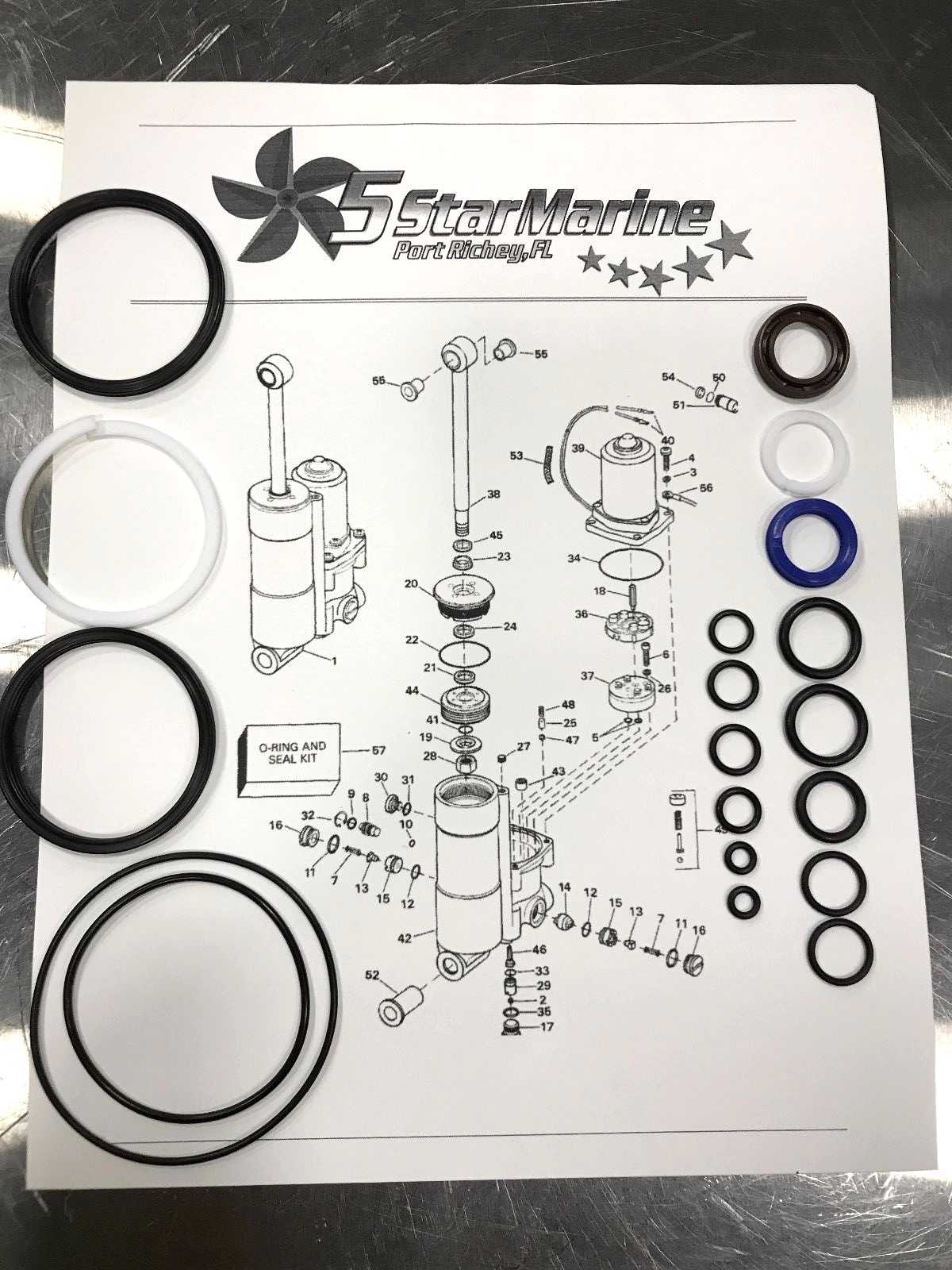 NIP Johnson Evinrude 25-40-50 HP Seal Kit Tilt and Trim System 435567 OMC 766446
