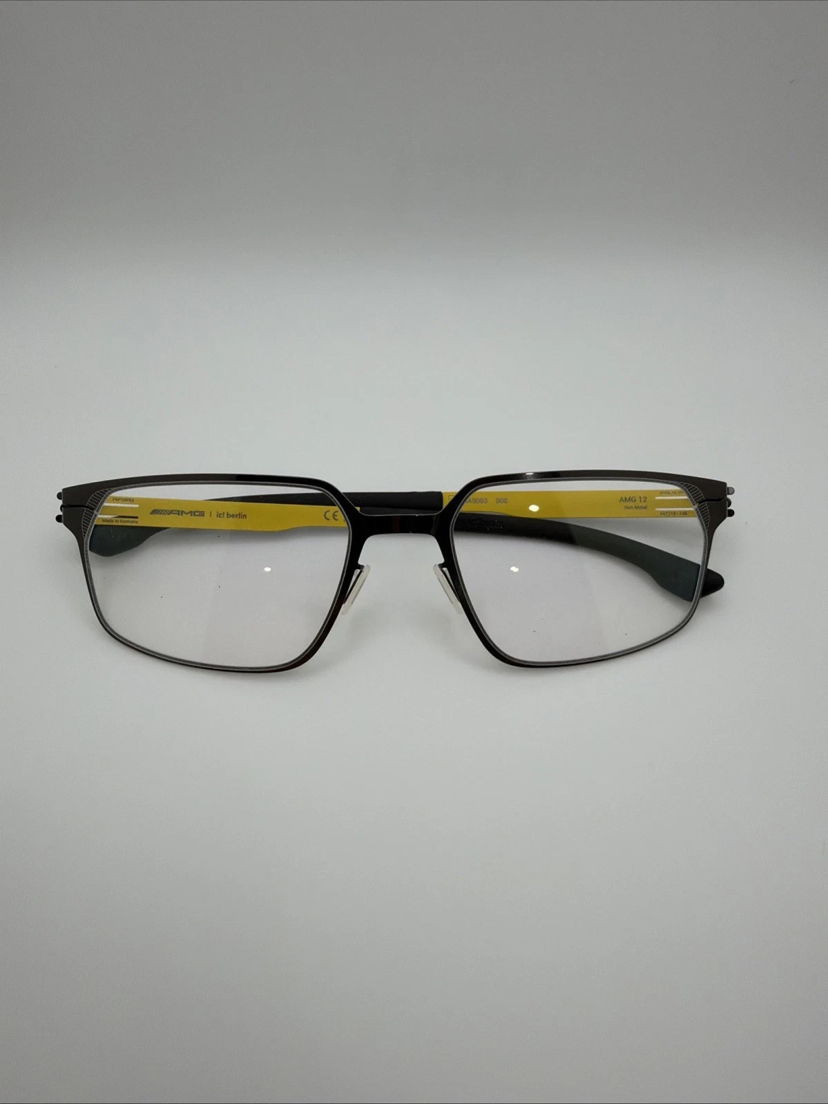 IC BERLIN AMG Eye Glasses Gun Metal Yellow New Authentic *NO BOX* IA5003 54008 IC BERLIN AMG Eye Glasses Gun Metal Yellow New Authentic *NO BOX* IA5003 54008