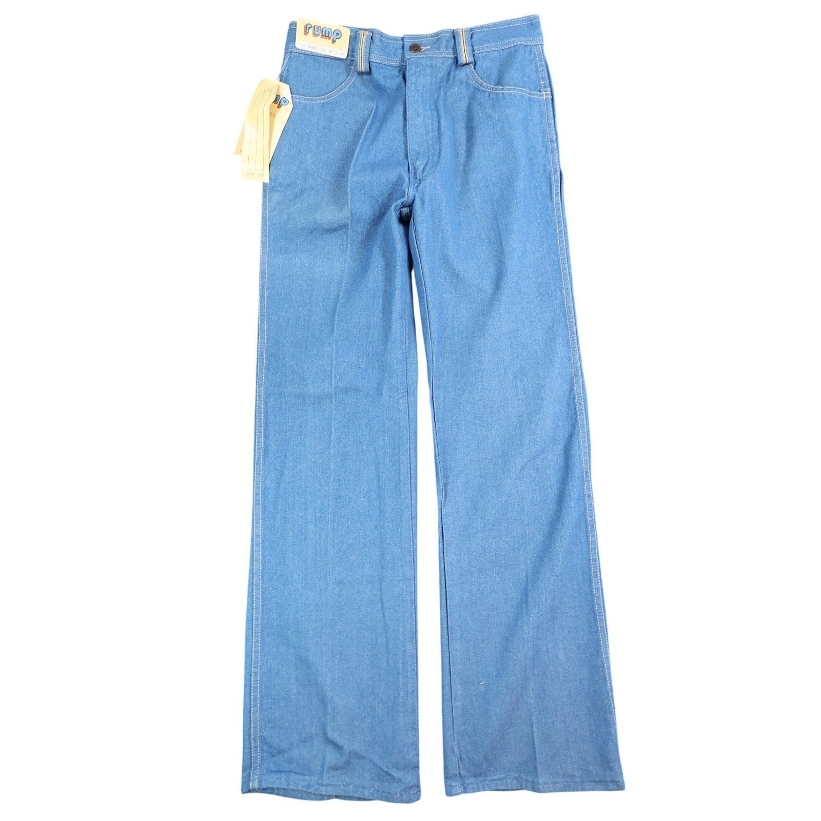 Rump Vintage 70s 80s Bootcut Jeans Mens 32x33 Blue Cotton Denim NOS NWT
